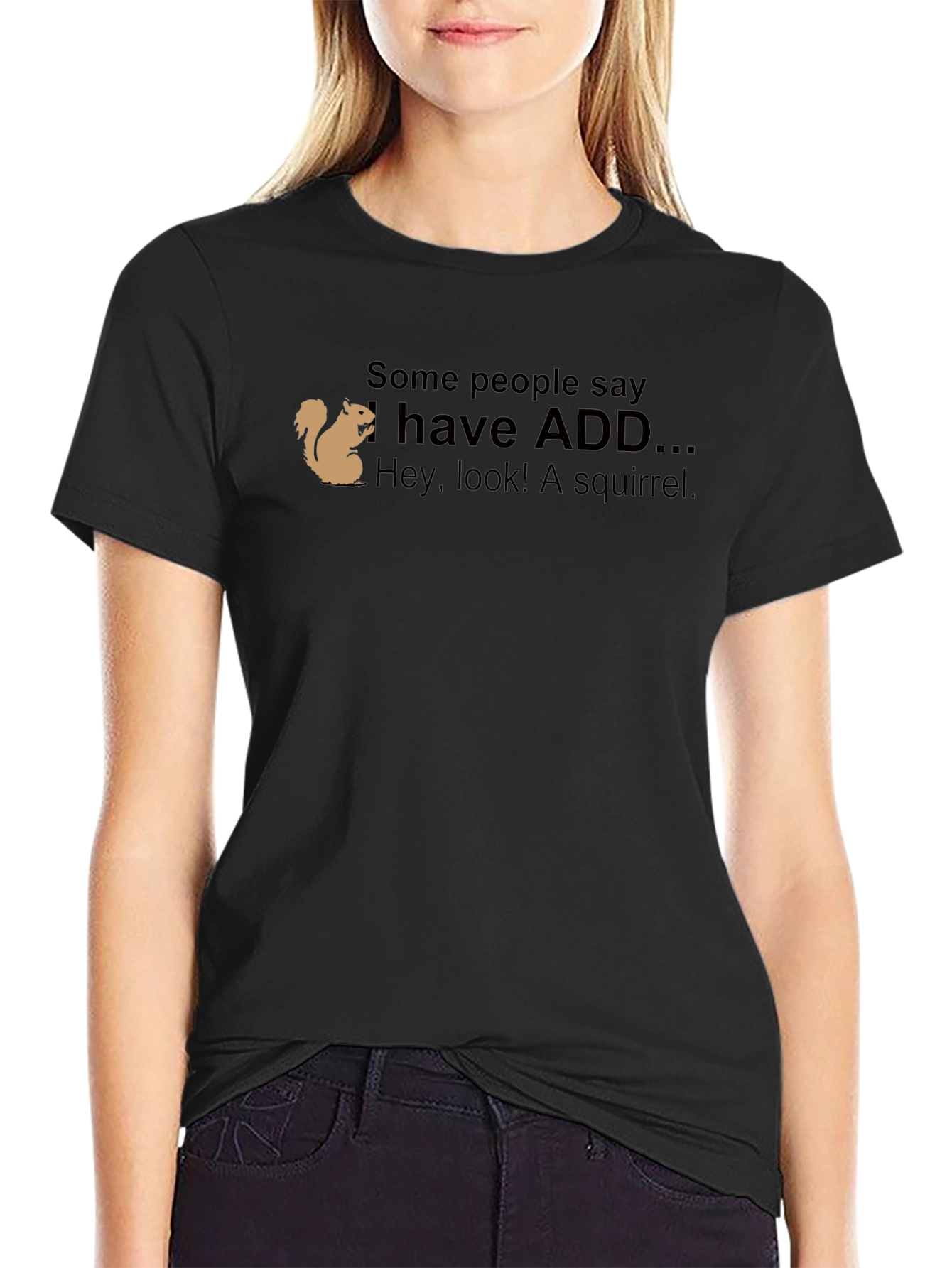 ADD Squirrel Graphic T-Shirt Funny Attention Deficit Tee