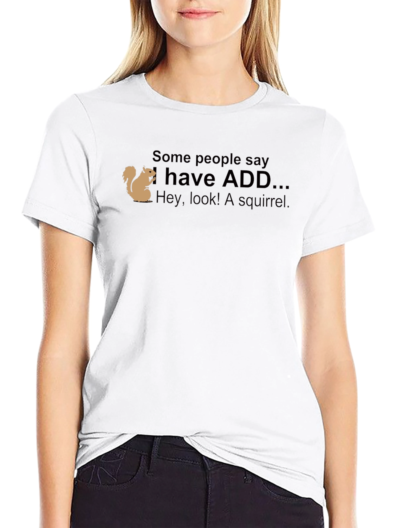 ADD Squirrel Graphic T-Shirt Funny Attention Deficit Tee