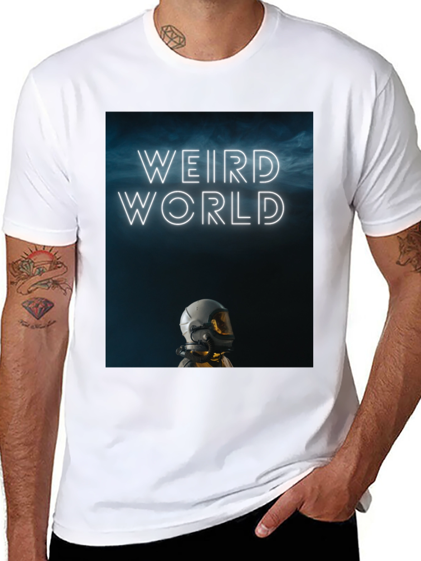 Weird World Astronaut Graphic Tee