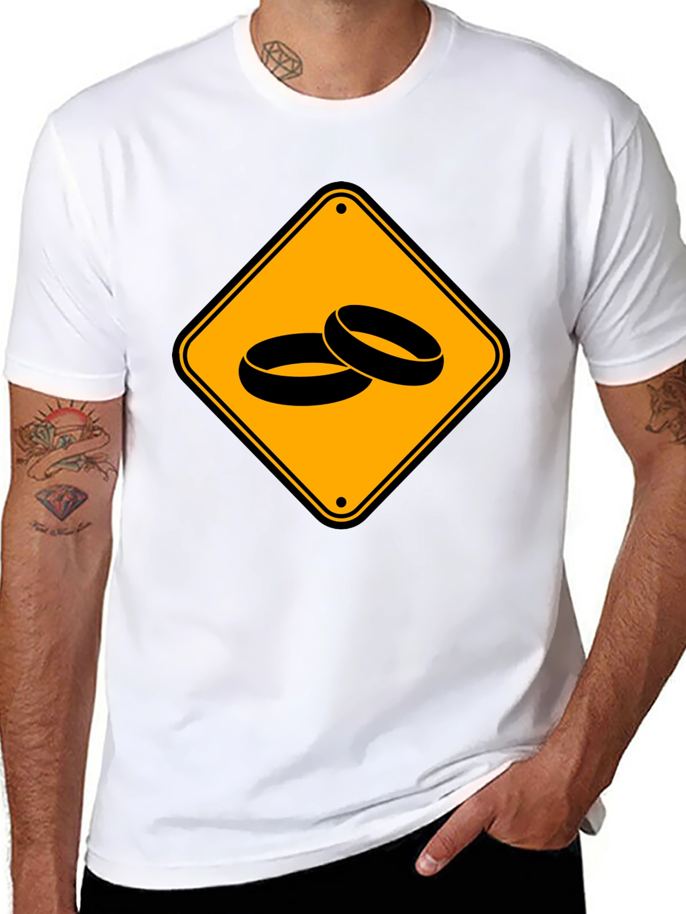 Warning Wedding Ahead Black T-Shirt