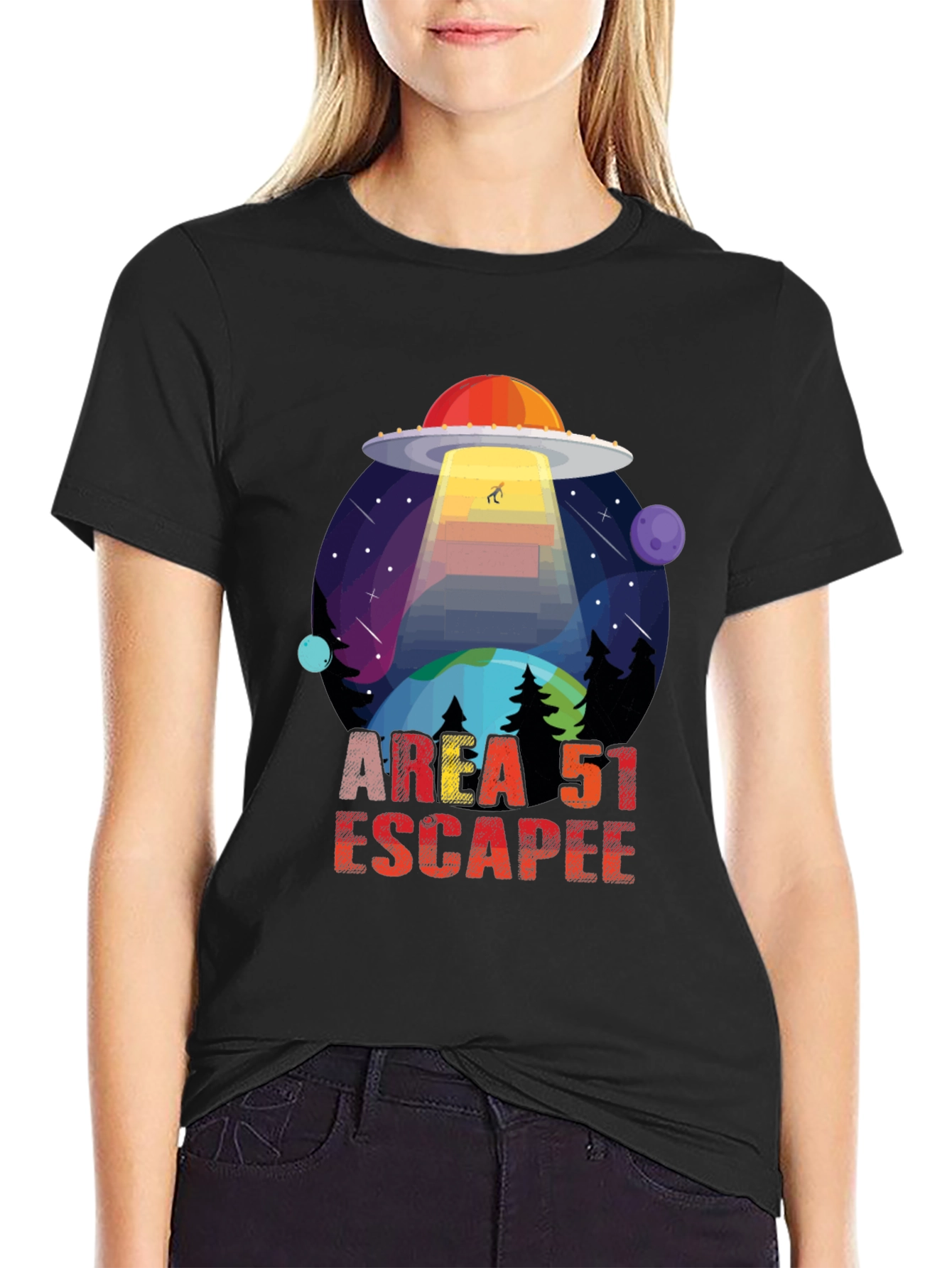 Area 51 Escapee UFO Graphic Tee