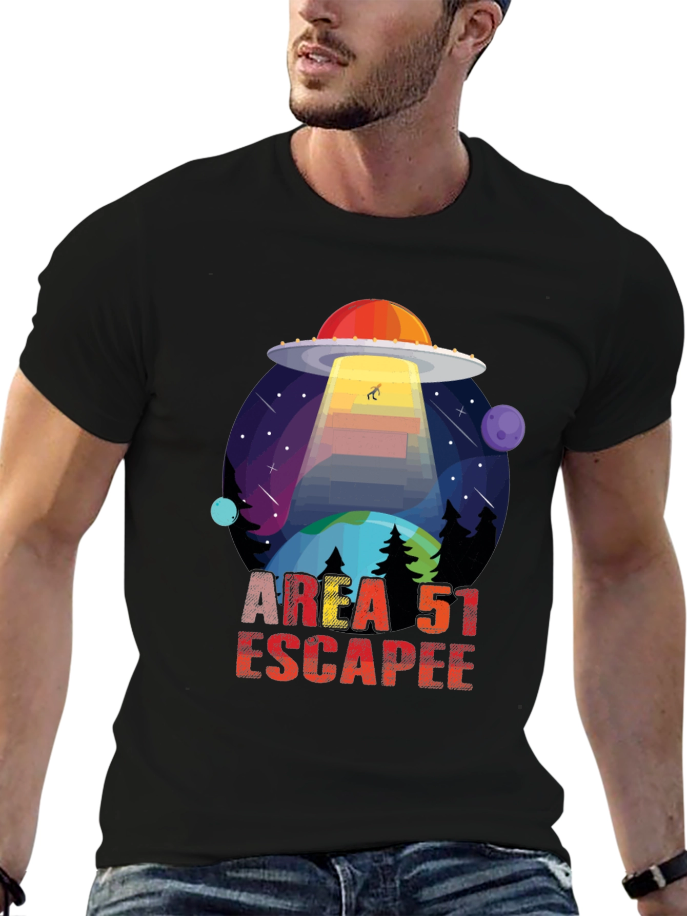 Area 51 Escapee UFO Graphic Tee