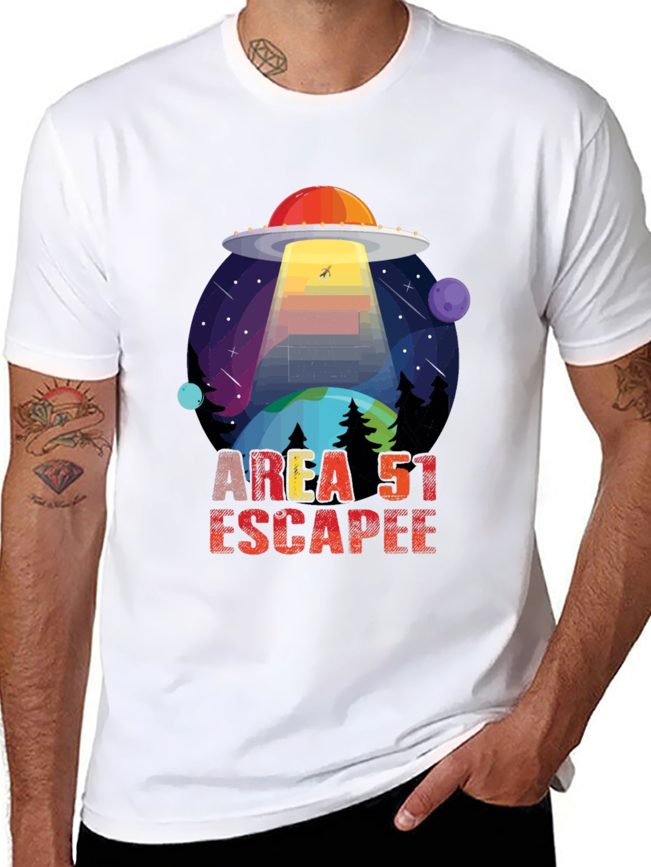 Area 51 Escapee UFO Graphic Tee