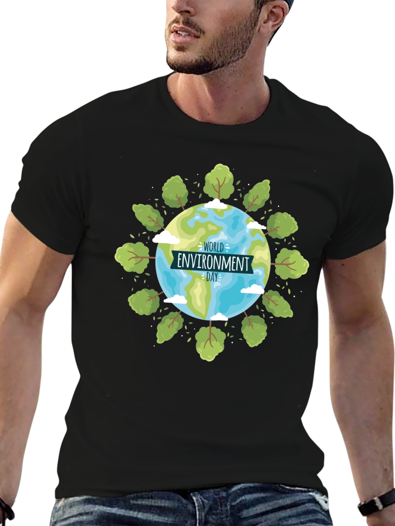 World Environment Day Graphic Black T-Shirt