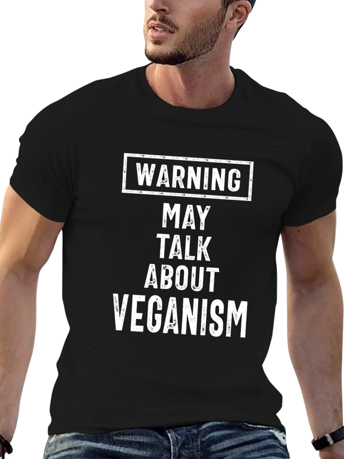 Warning May Talk About Veganism Graphic Tee