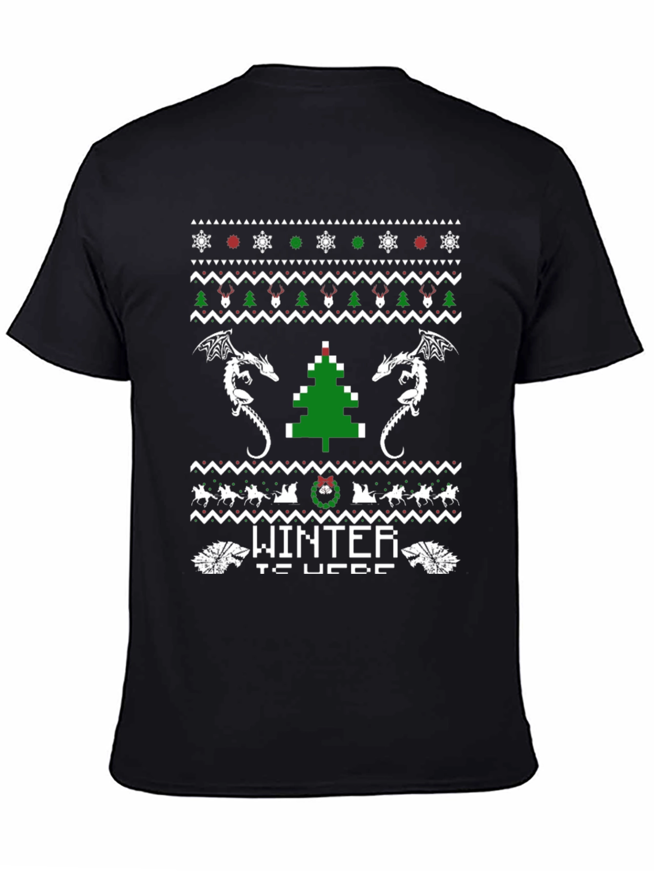 Winter Is Here Christmas Dragon T-Shirt