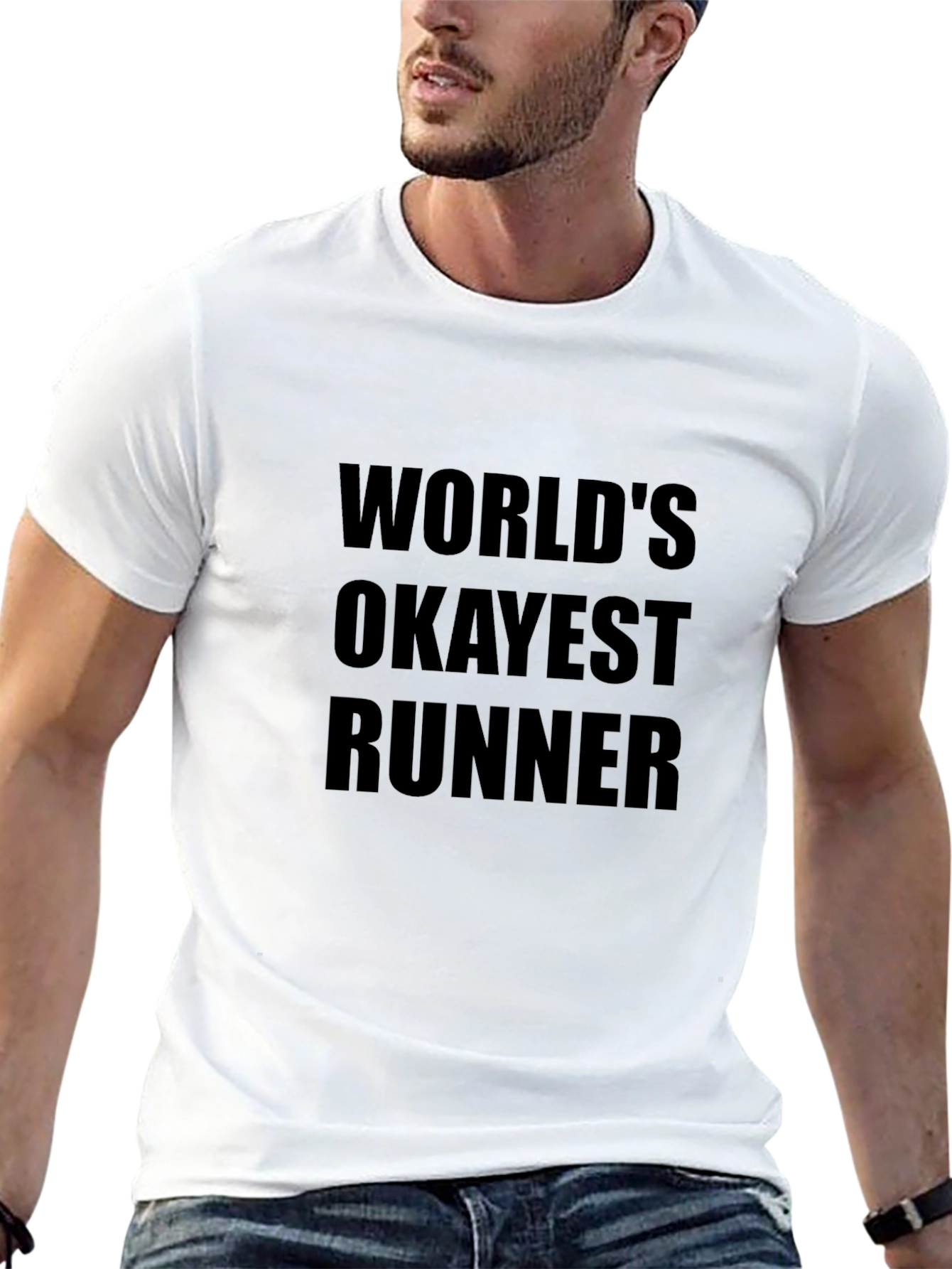 Worlds Okayest Runner T-Shirt Funny Running Tee
