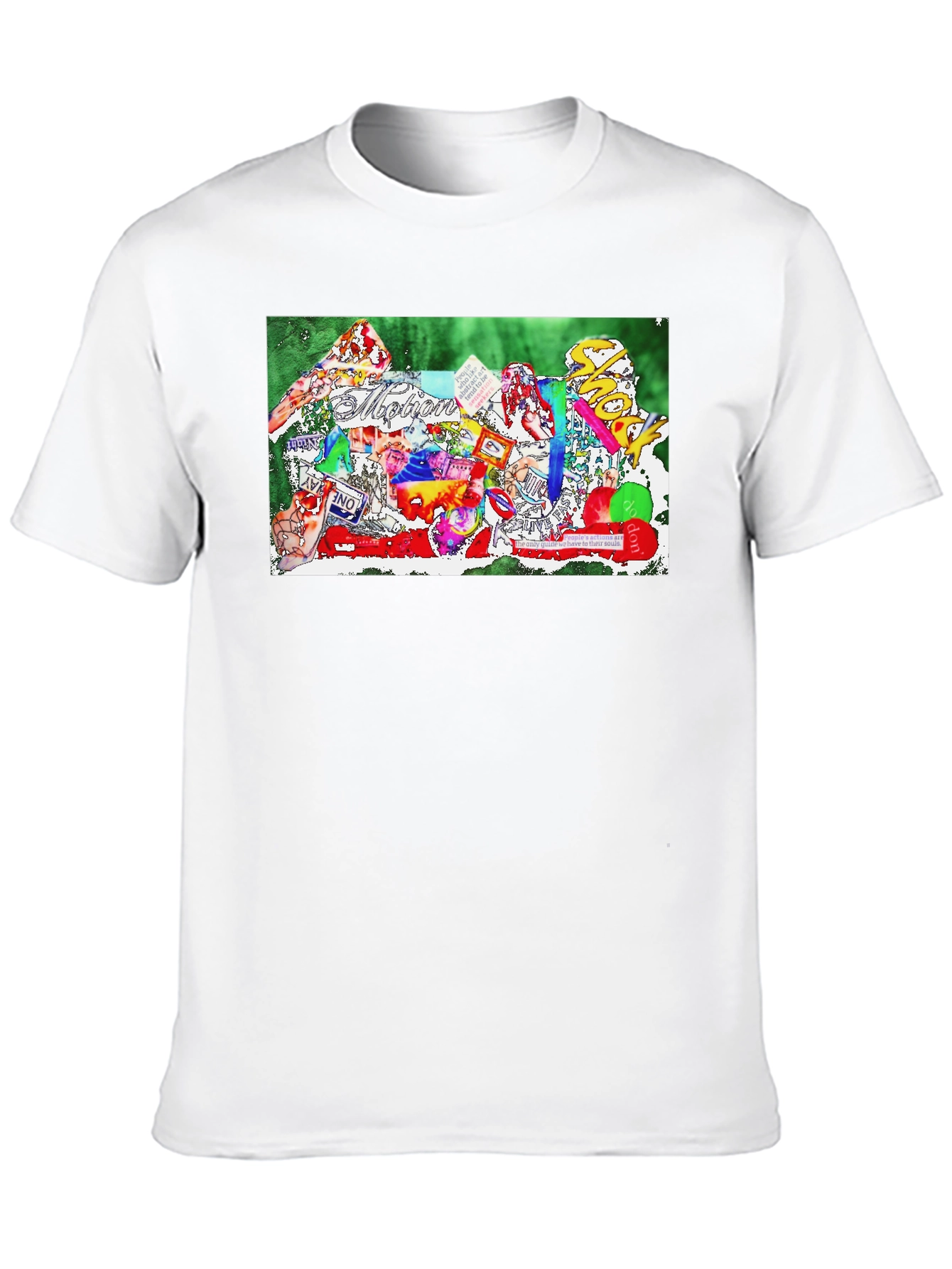 Artistic Collage Print Black T-Shirt