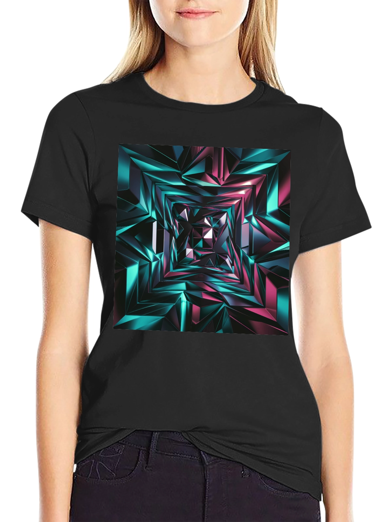Abstract Geometric T-Shirt - Modern Design