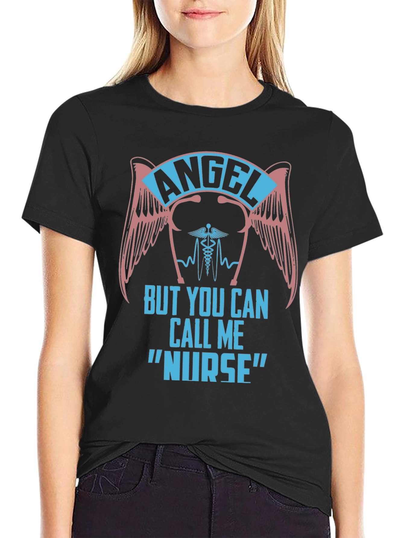Angel Nurse Graphic T-Shirt - Soft & Stylish!