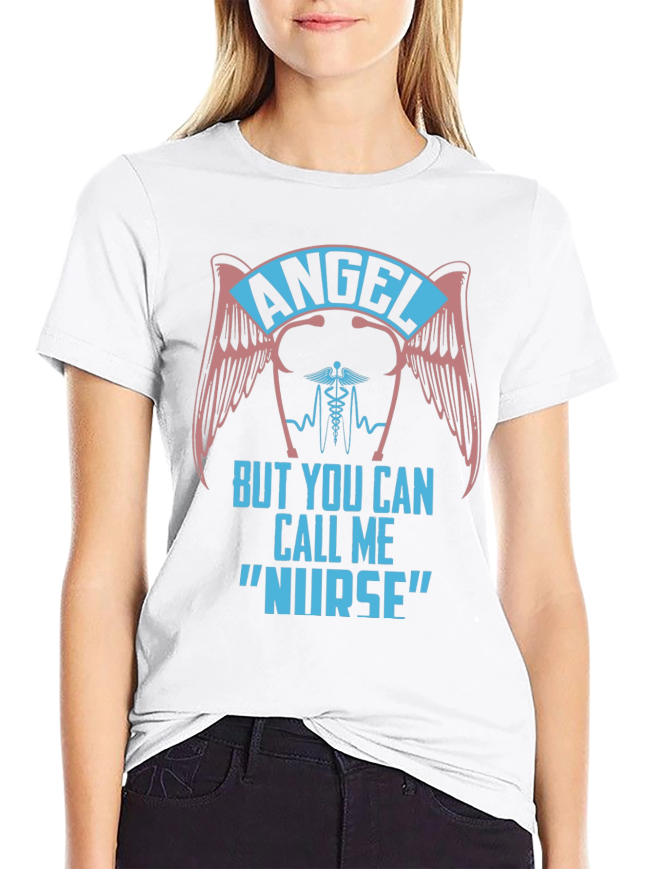 Angel Nurse Graphic T-Shirt - Soft & Stylish!