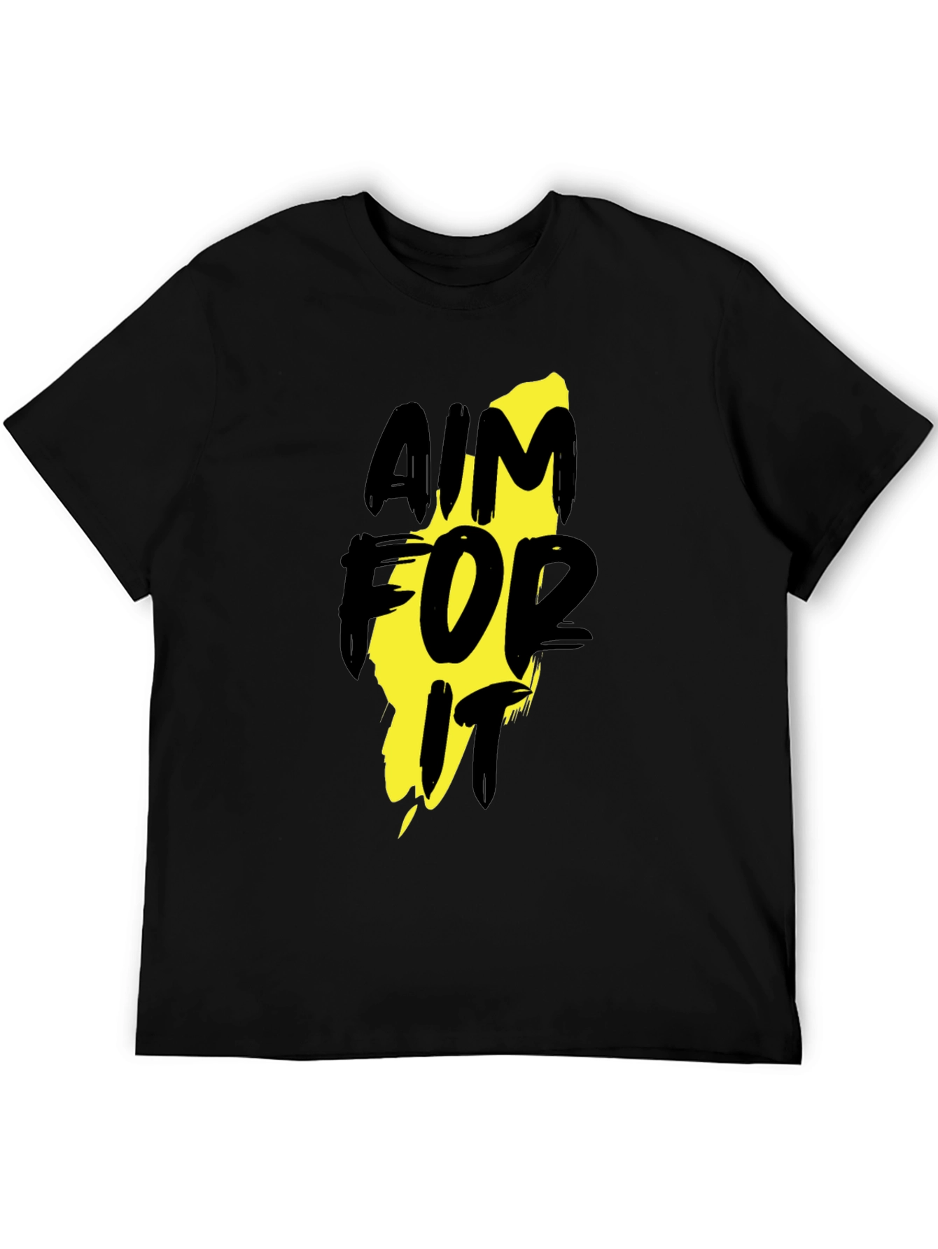 Aim For It Black Graphic T-Shirt