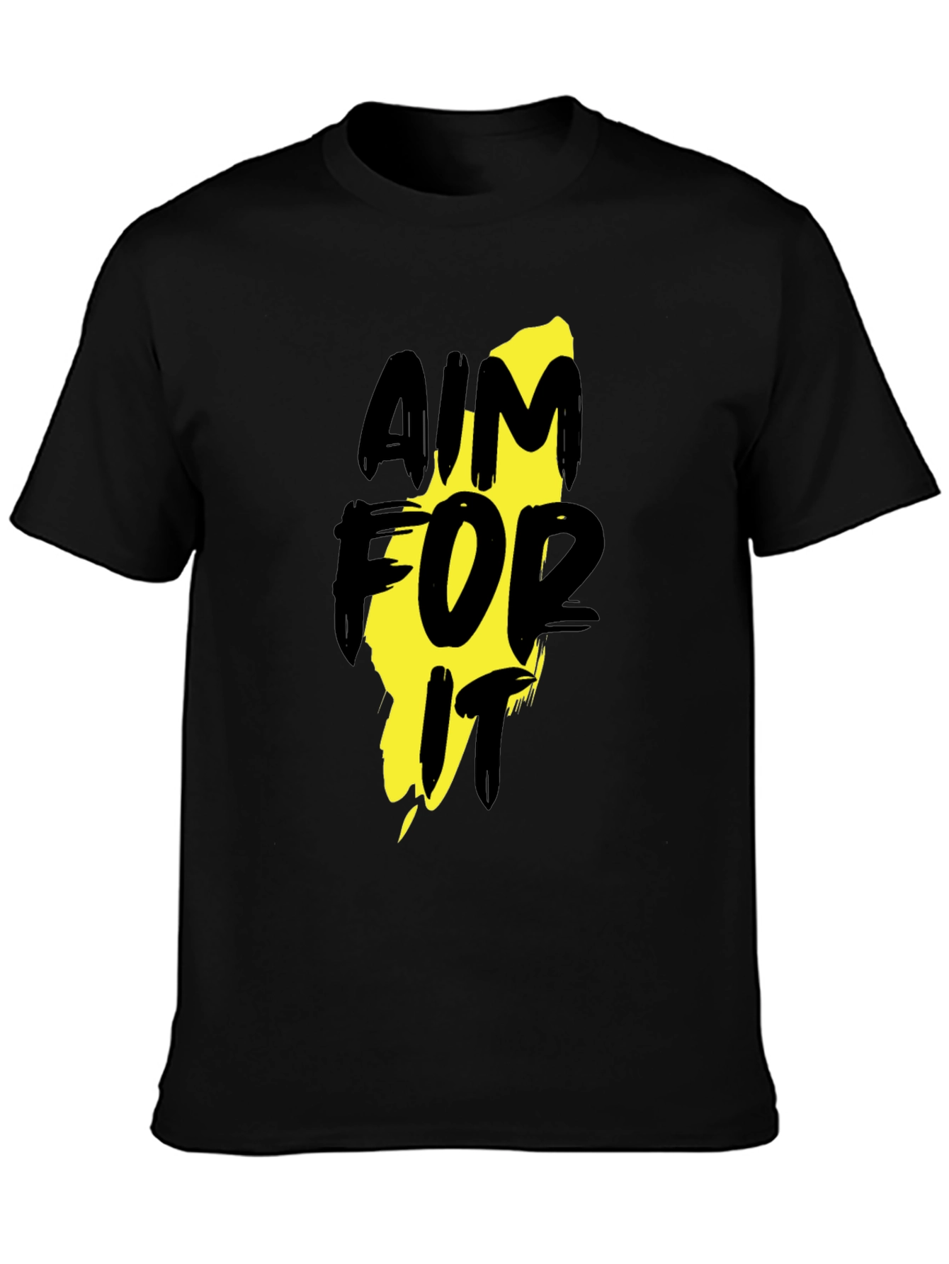 Aim For It Black Graphic T-Shirt