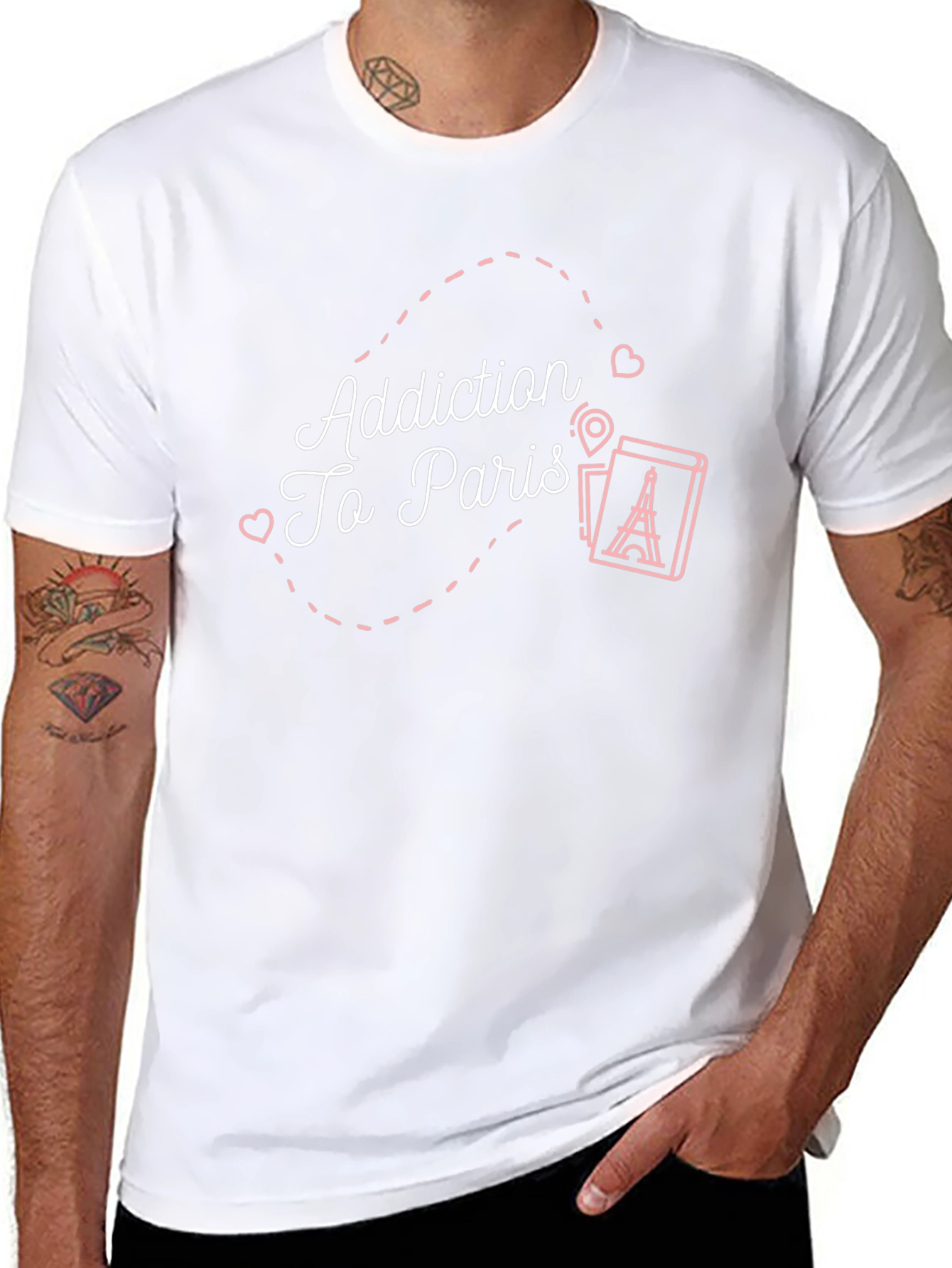 Addiction To Paris Graphic Tee - Black T-Shirt