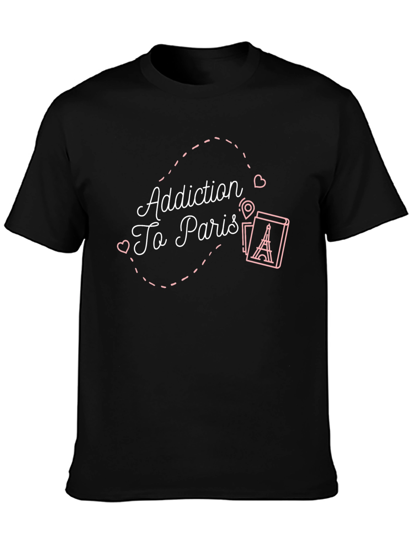 Addiction To Paris Graphic Tee - Black T-Shirt
