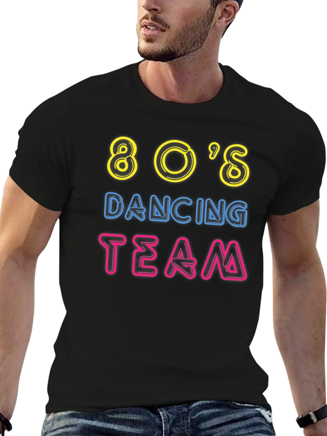 80s Dancing Team Graphic Tee - Retro Style