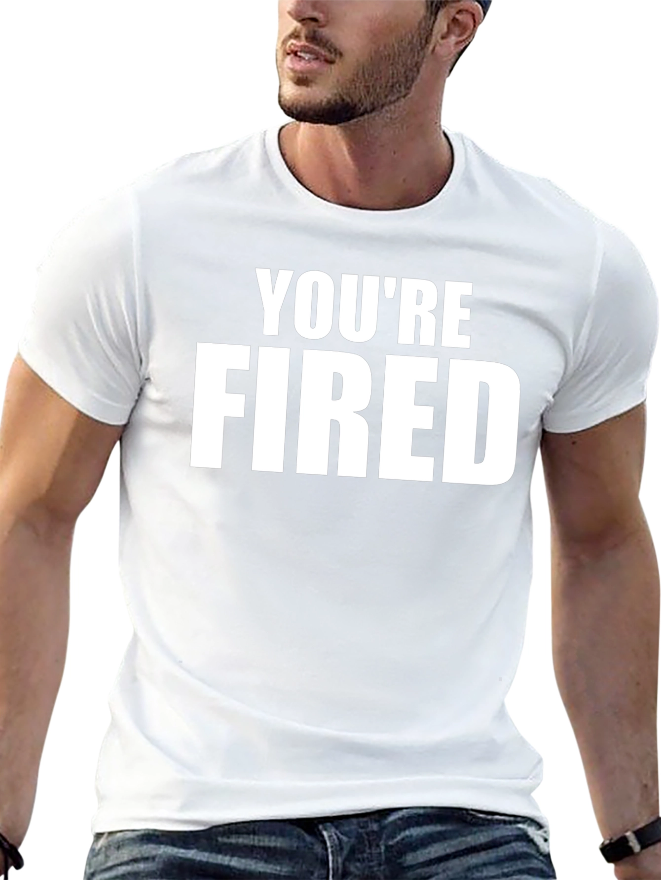 Youre Fired Graphic Tee - Black Crew Neck T-Shirt