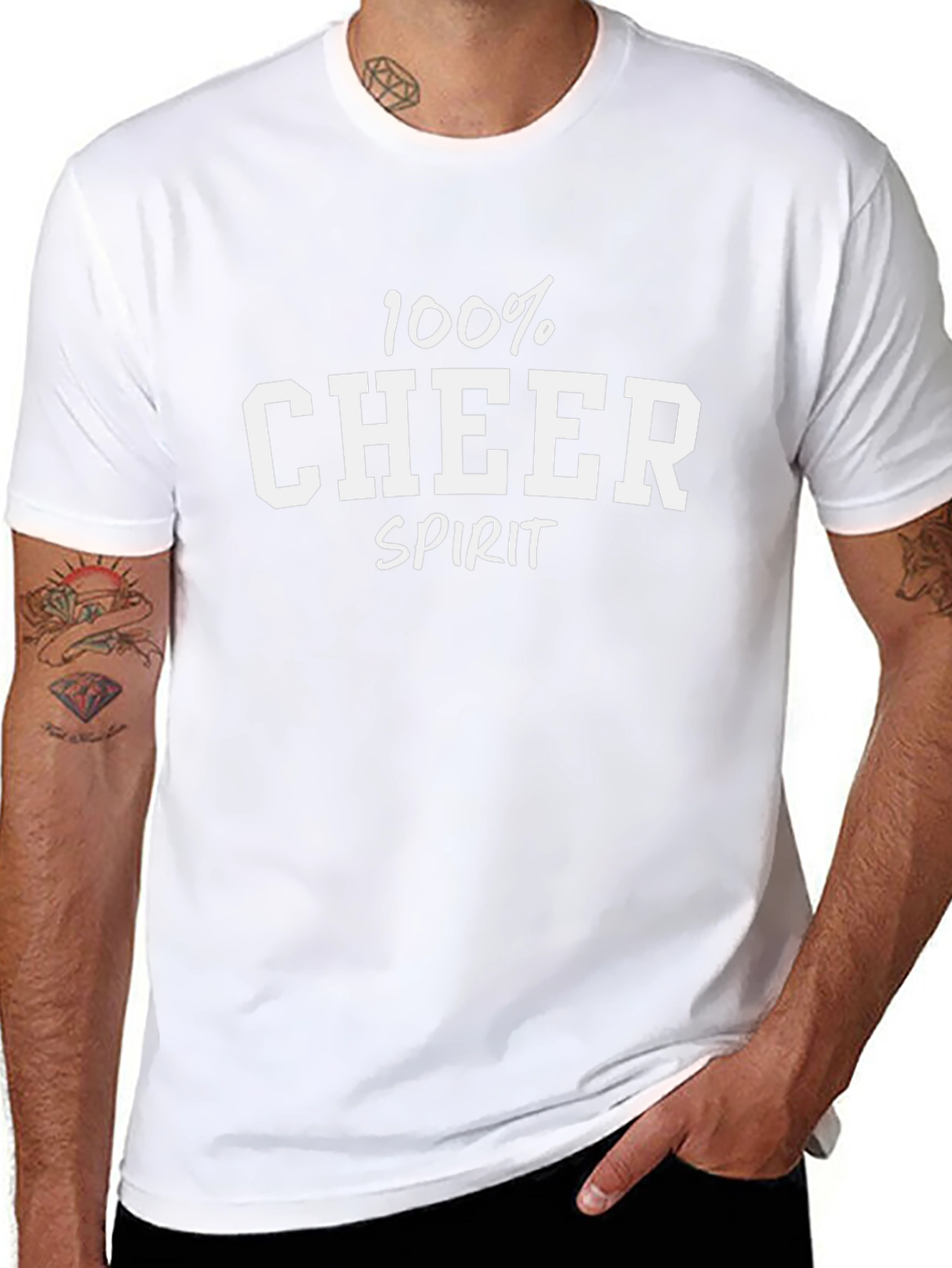 100% Cheer Spirit Black T-Shirt