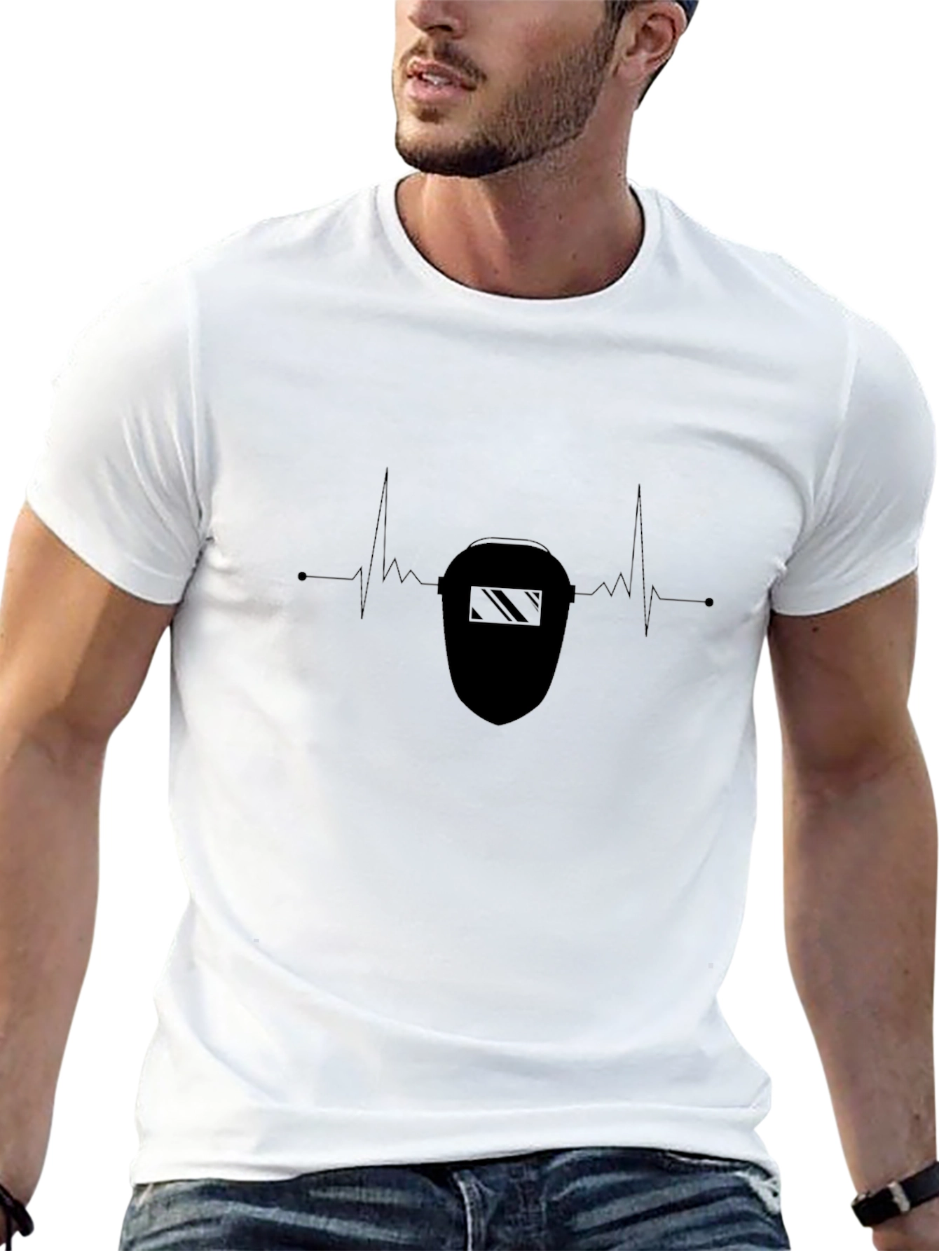 Welders Pulse T-Shirt - Black Crew Neck Tee