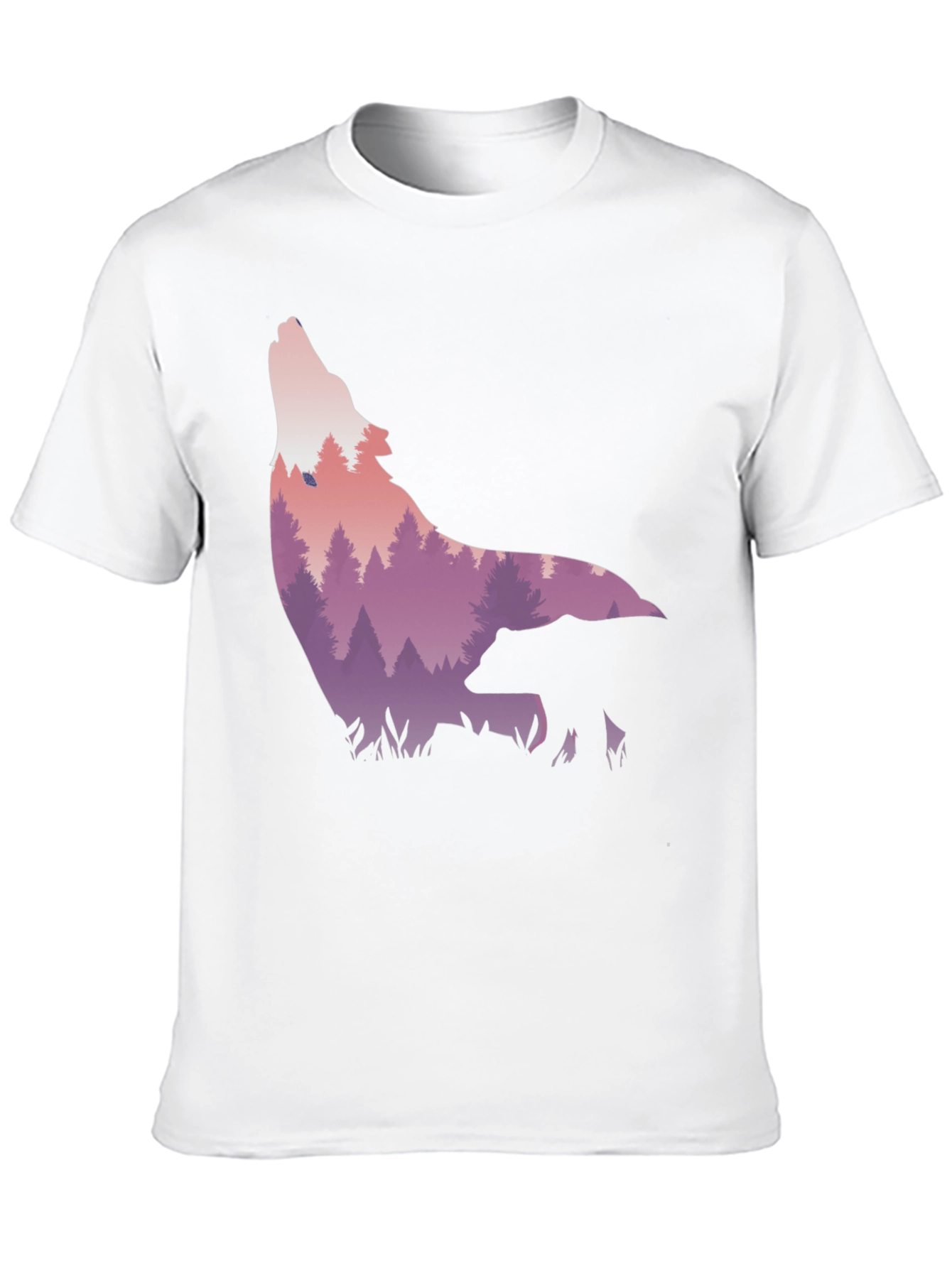 Wolf & Bear Graphic Tee - Nature Scene Print
