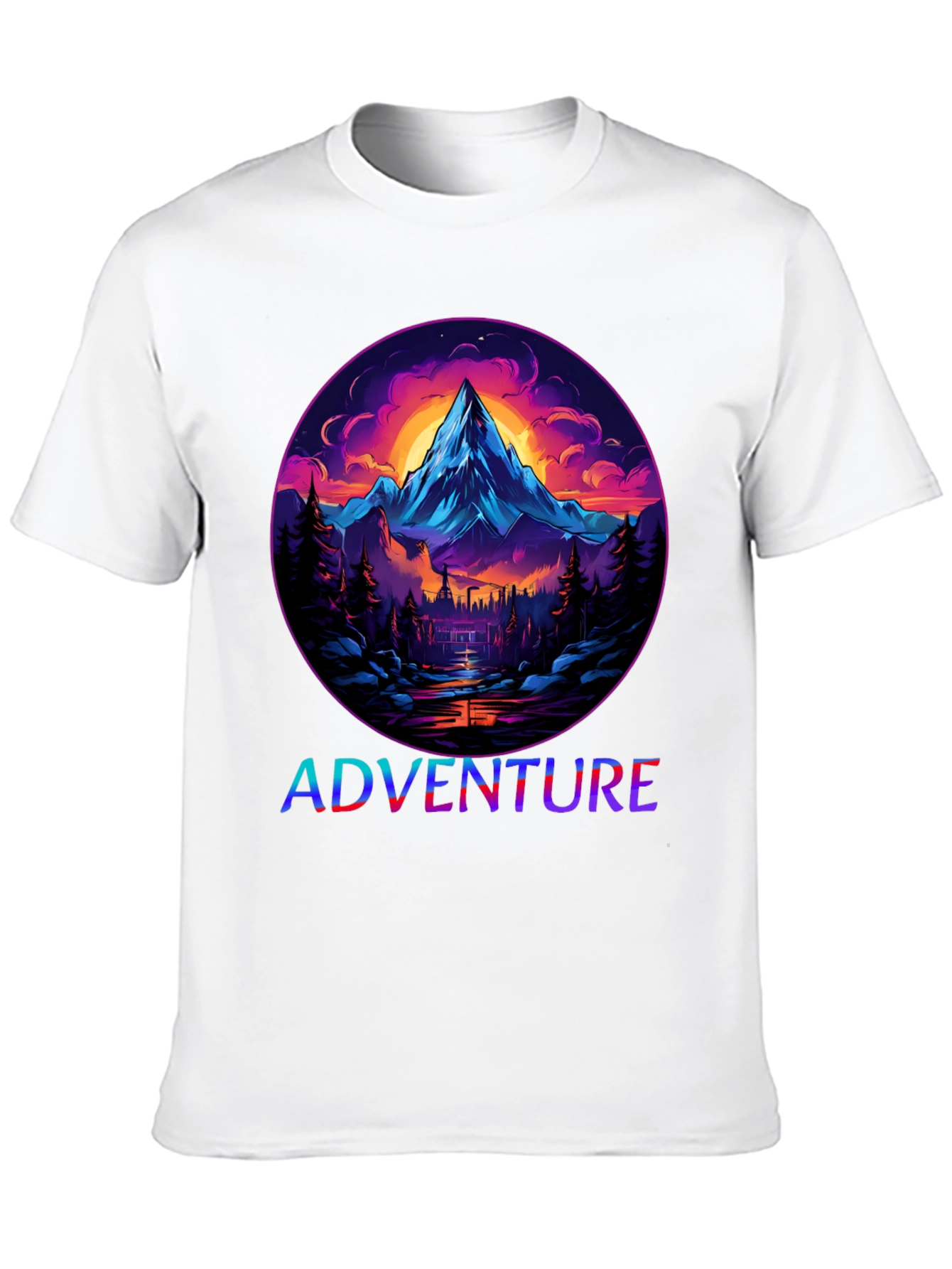 Adventure Mountain Graphic Tee - Black