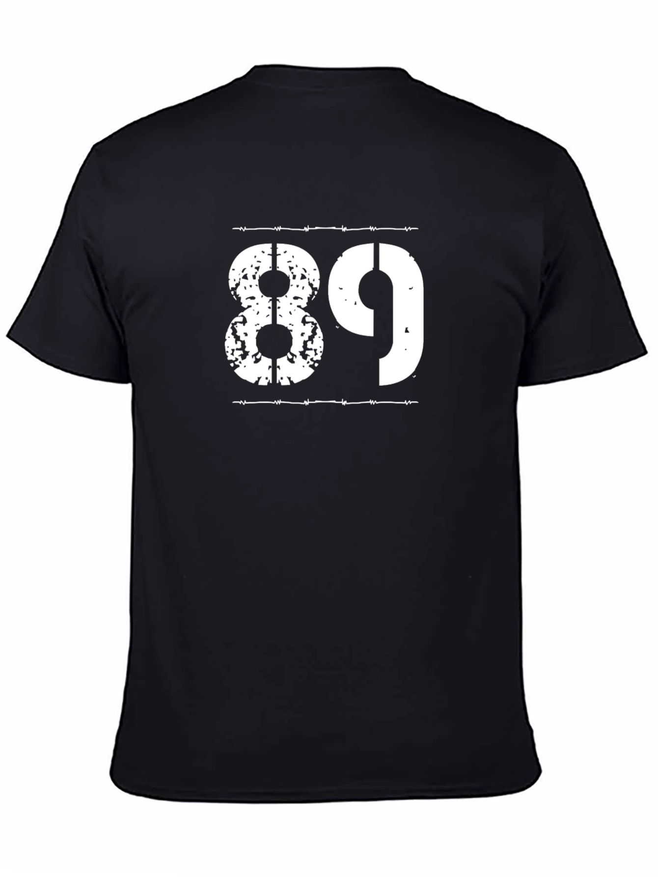 89 Graphic T-Shirt - Black Cotton Blend Tee