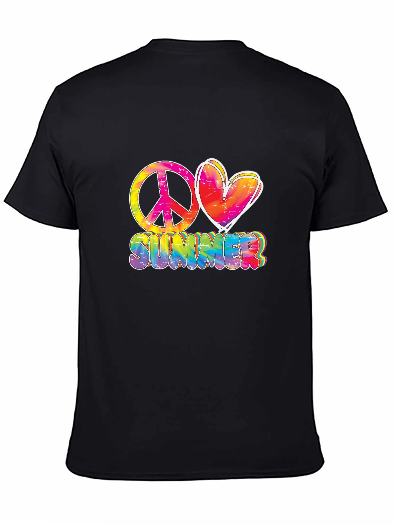 Peace Love Summer Tie-Dye Graphic Tee