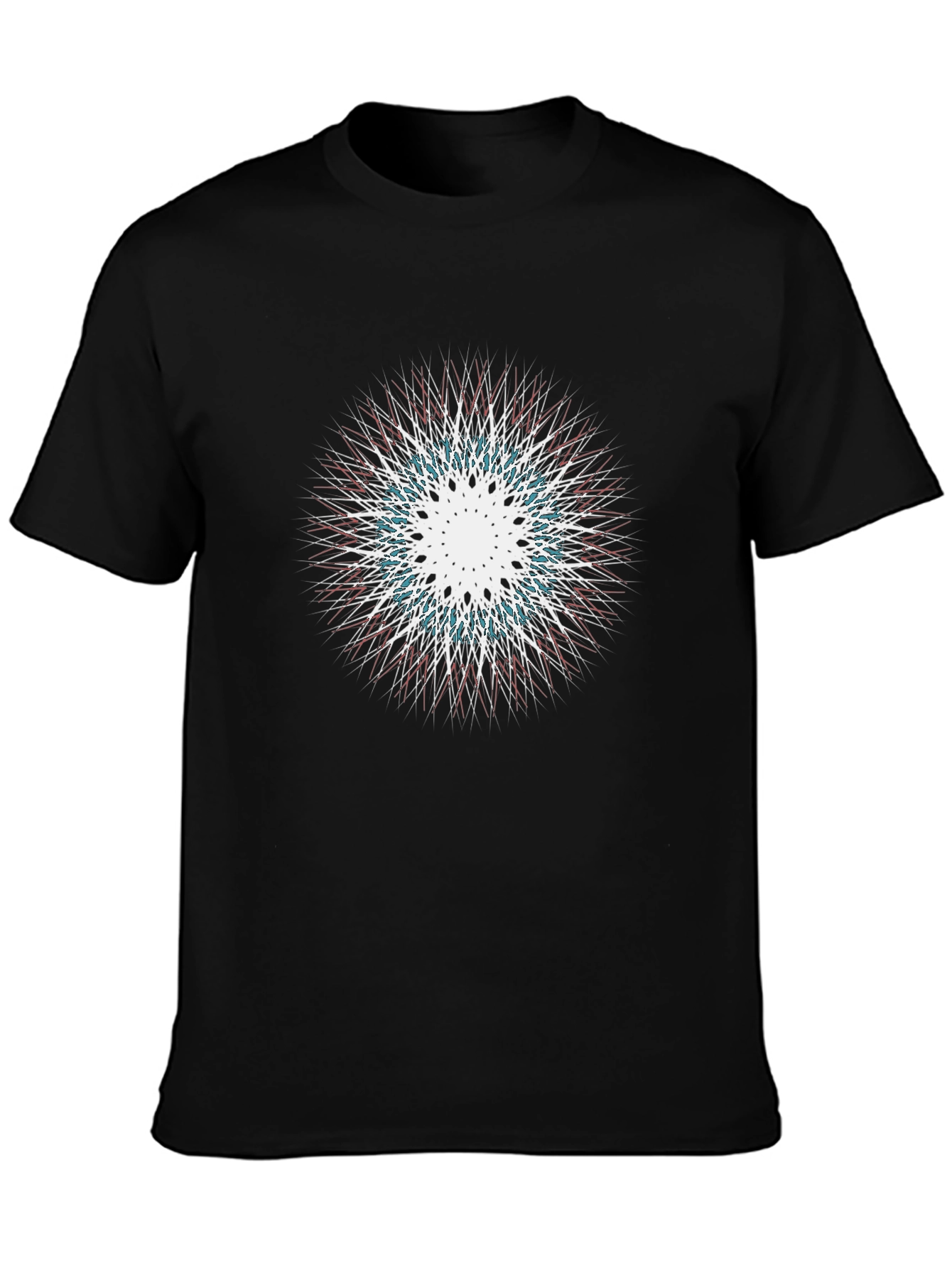 Abstract Starburst Graphic Black T-Shirt