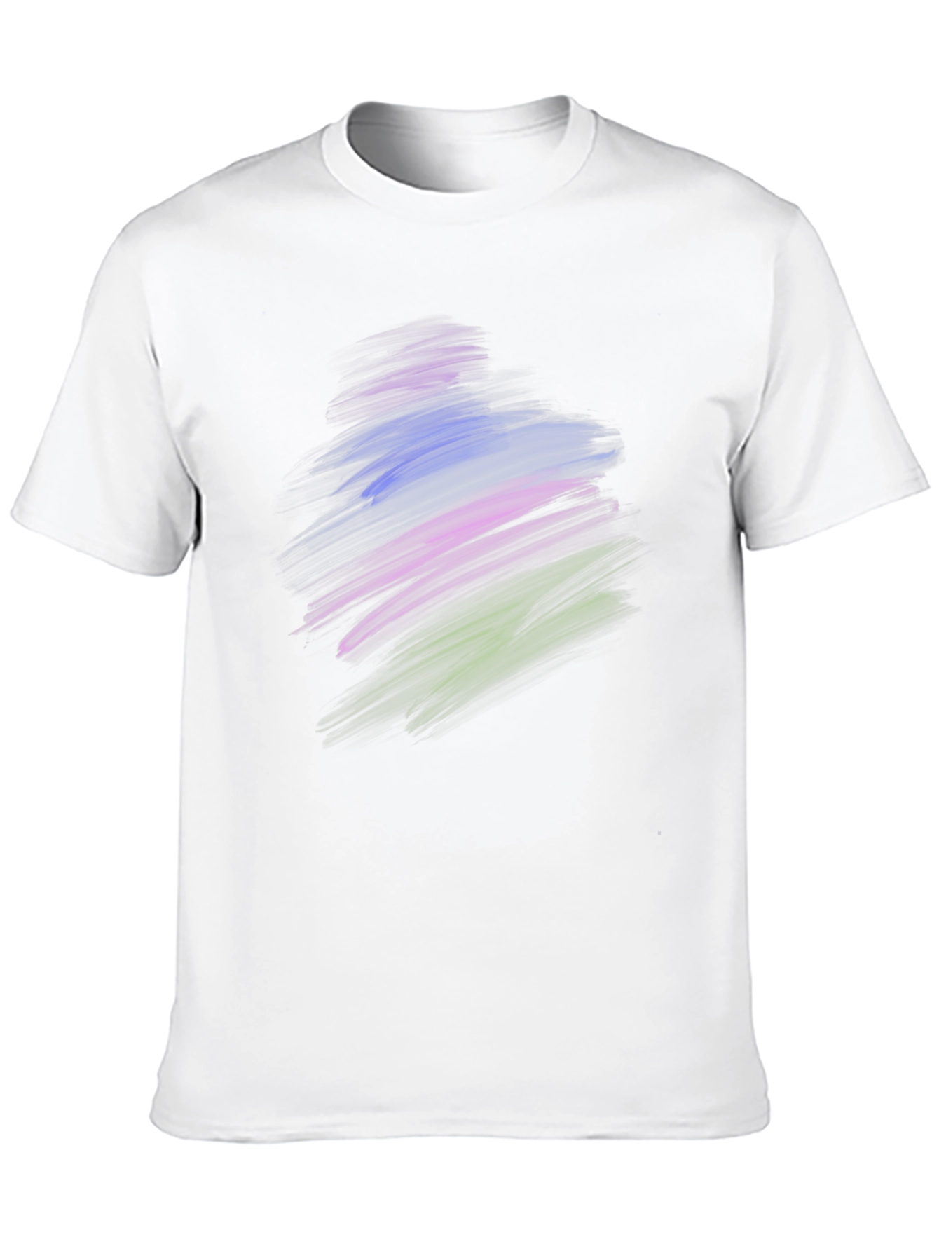 Abstract Brush Stroke Graphic Black T-Shirt