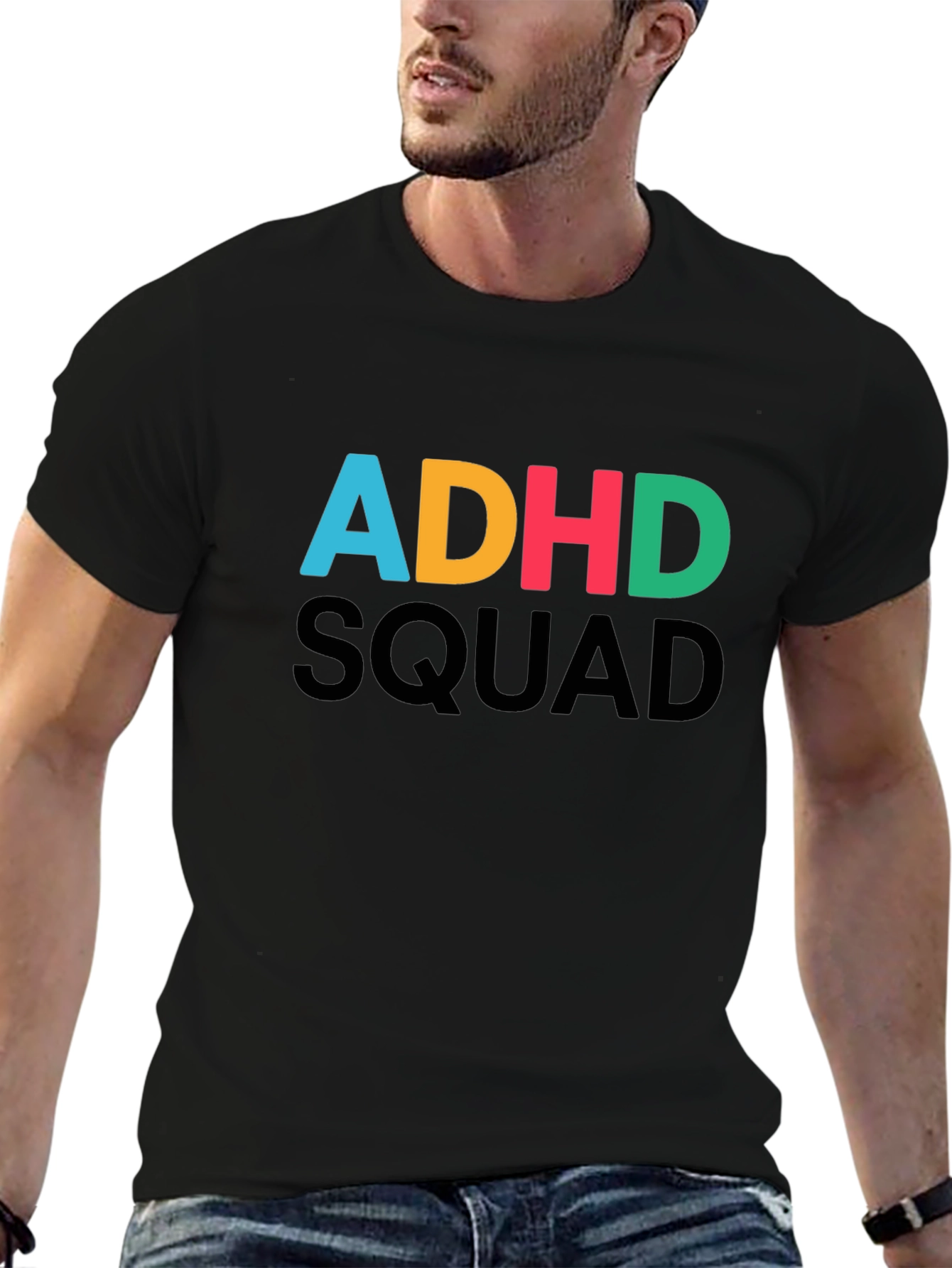ADHD Squad Graphic T-Shirt - Black