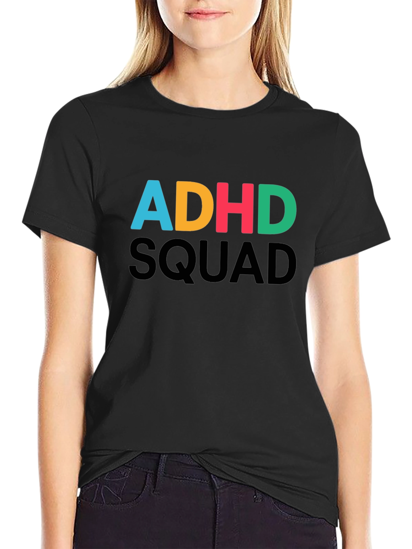 ADHD Squad Graphic T-Shirt - Black
