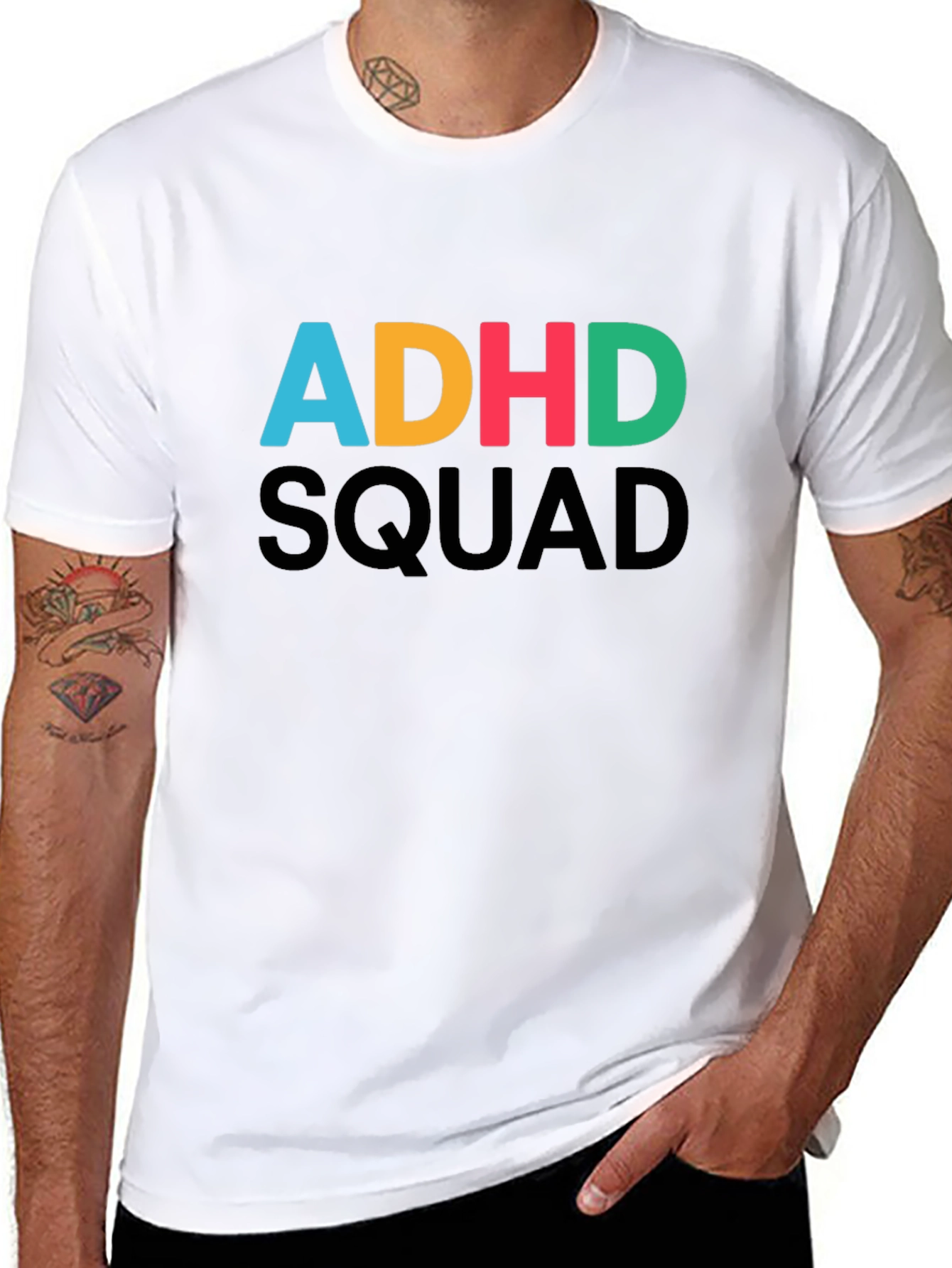 ADHD Squad Graphic T-Shirt - Black