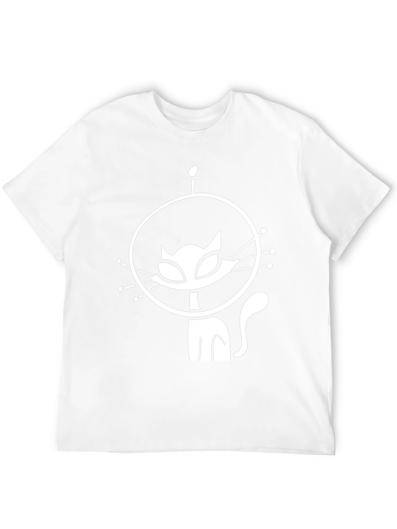 Astronaut Cat Graphic T-Shirt - Black Cotton Tee