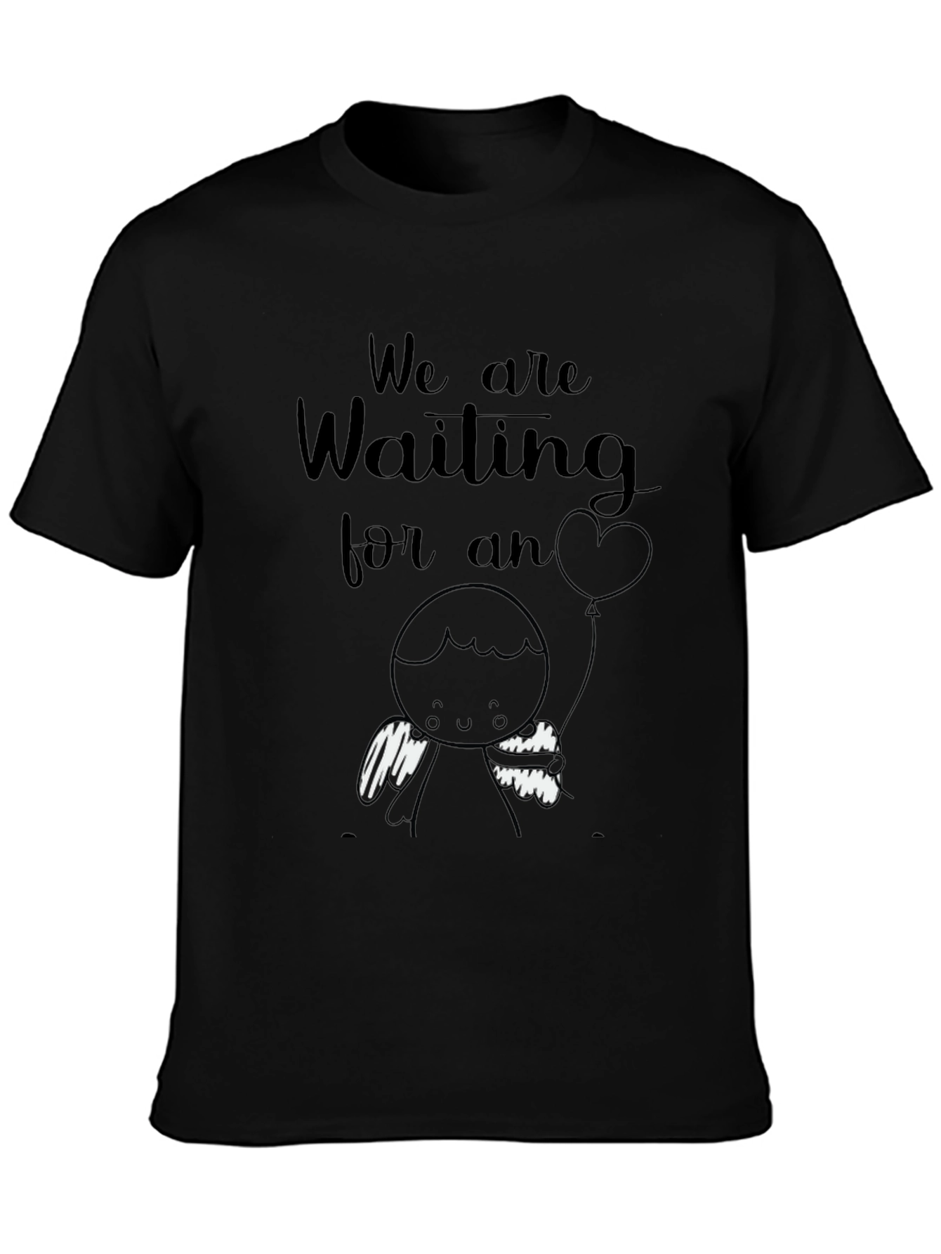 We Are Waiting T-Shirt Cute Angel Graphic Tee