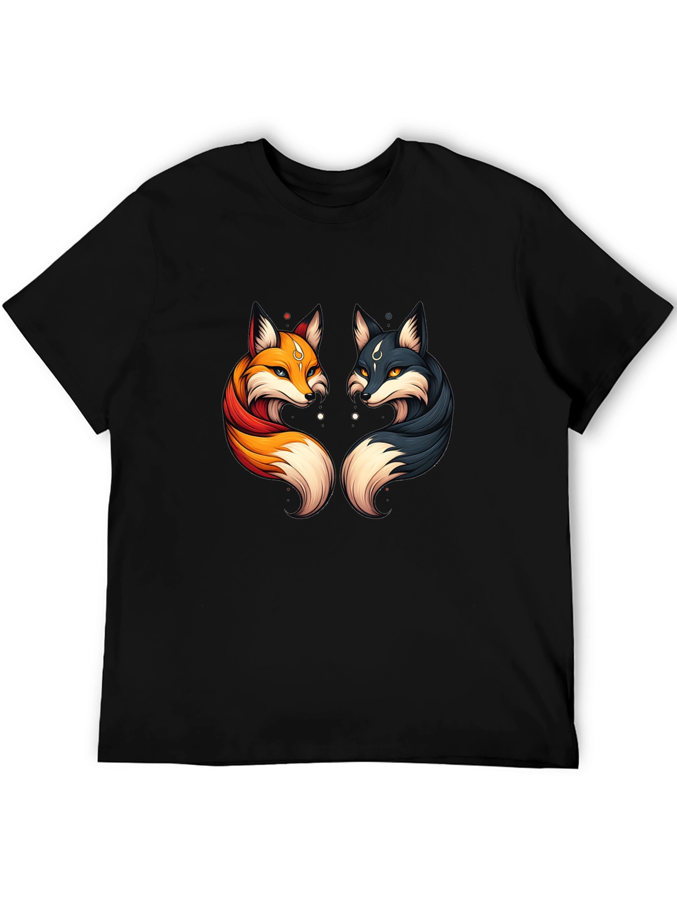 Yin Yang Foxes Graphic T-Shirt