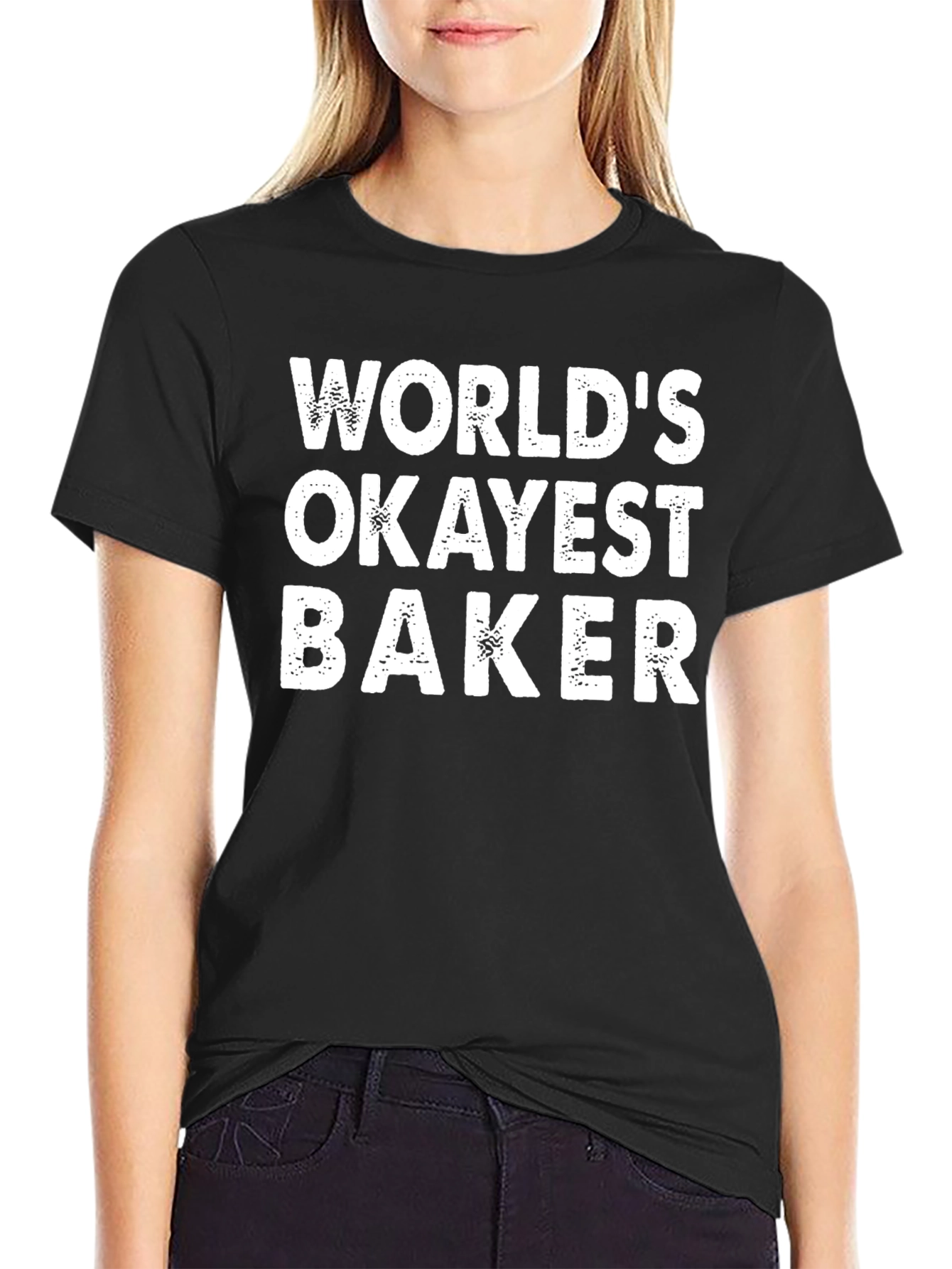 Worlds Okayest Baker - Mens Black T-Shirt