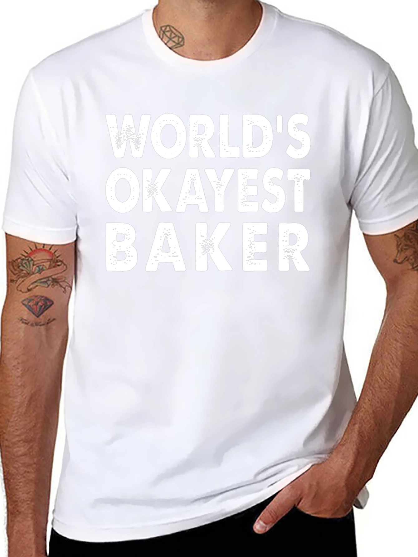 Worlds Okayest Baker - Mens Black T-Shirt