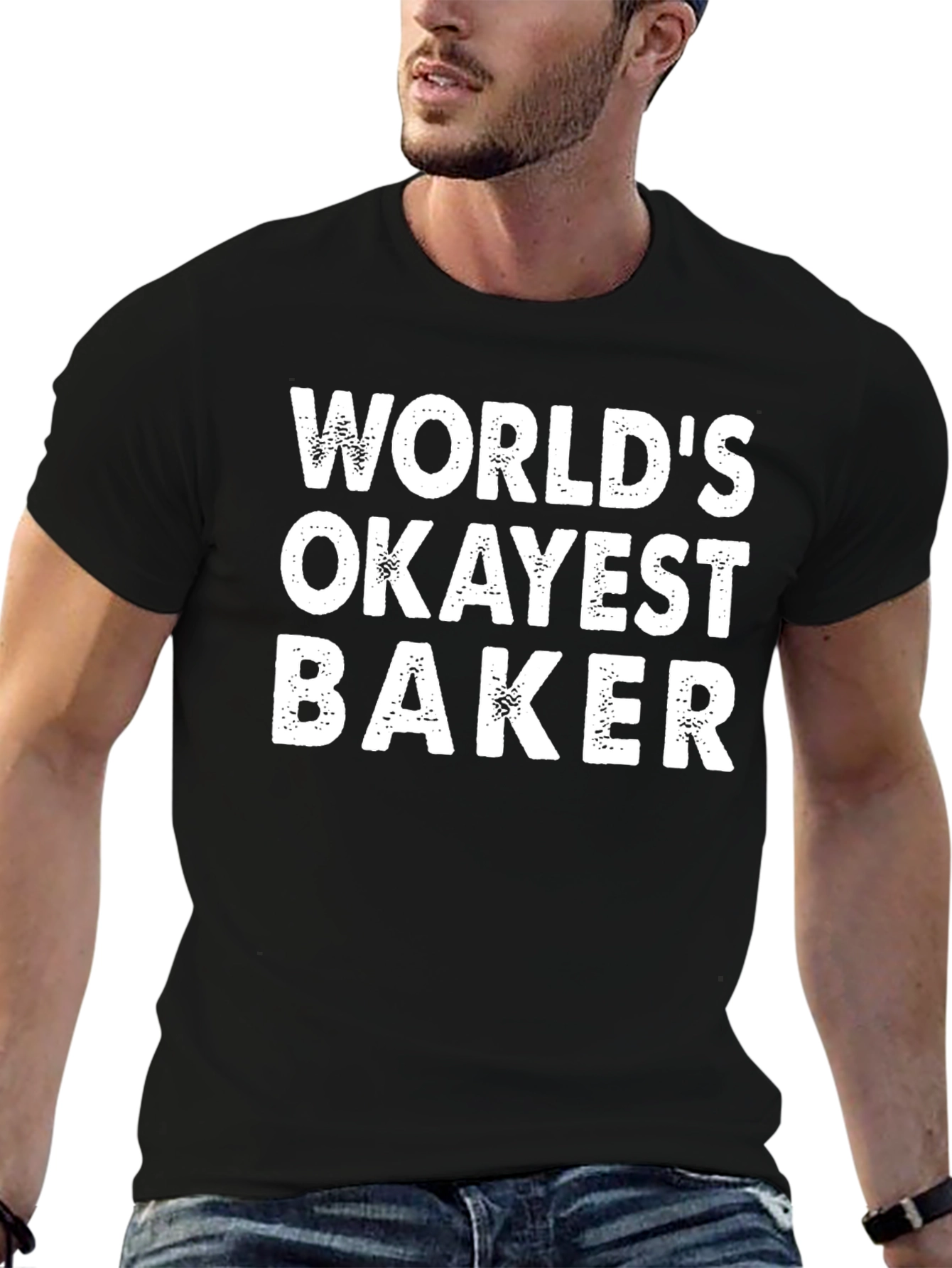 Worlds Okayest Baker - Mens Black T-Shirt
