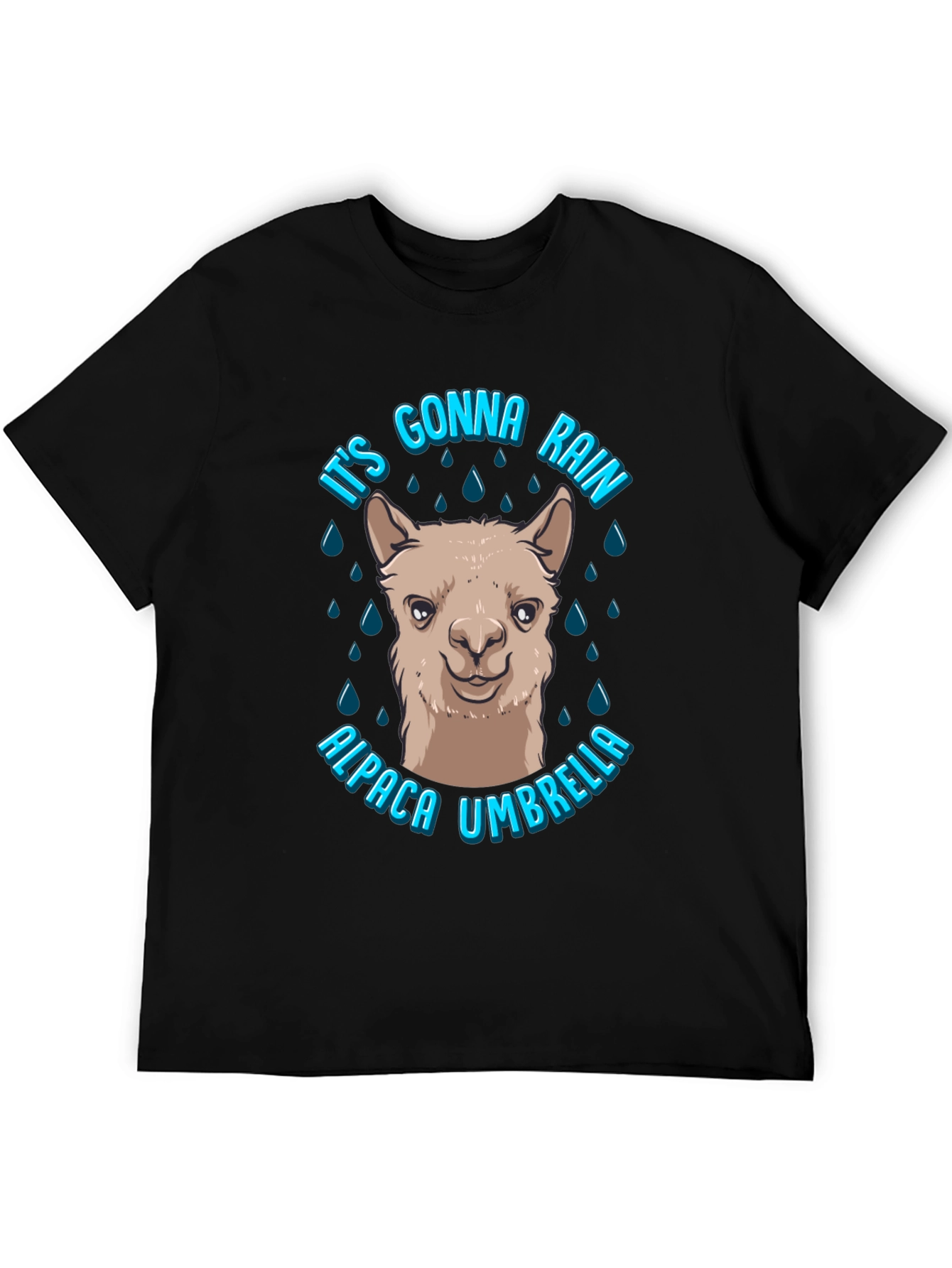 Alpaca Umbrella Graphic T-Shirt - Its Gonna Rain!