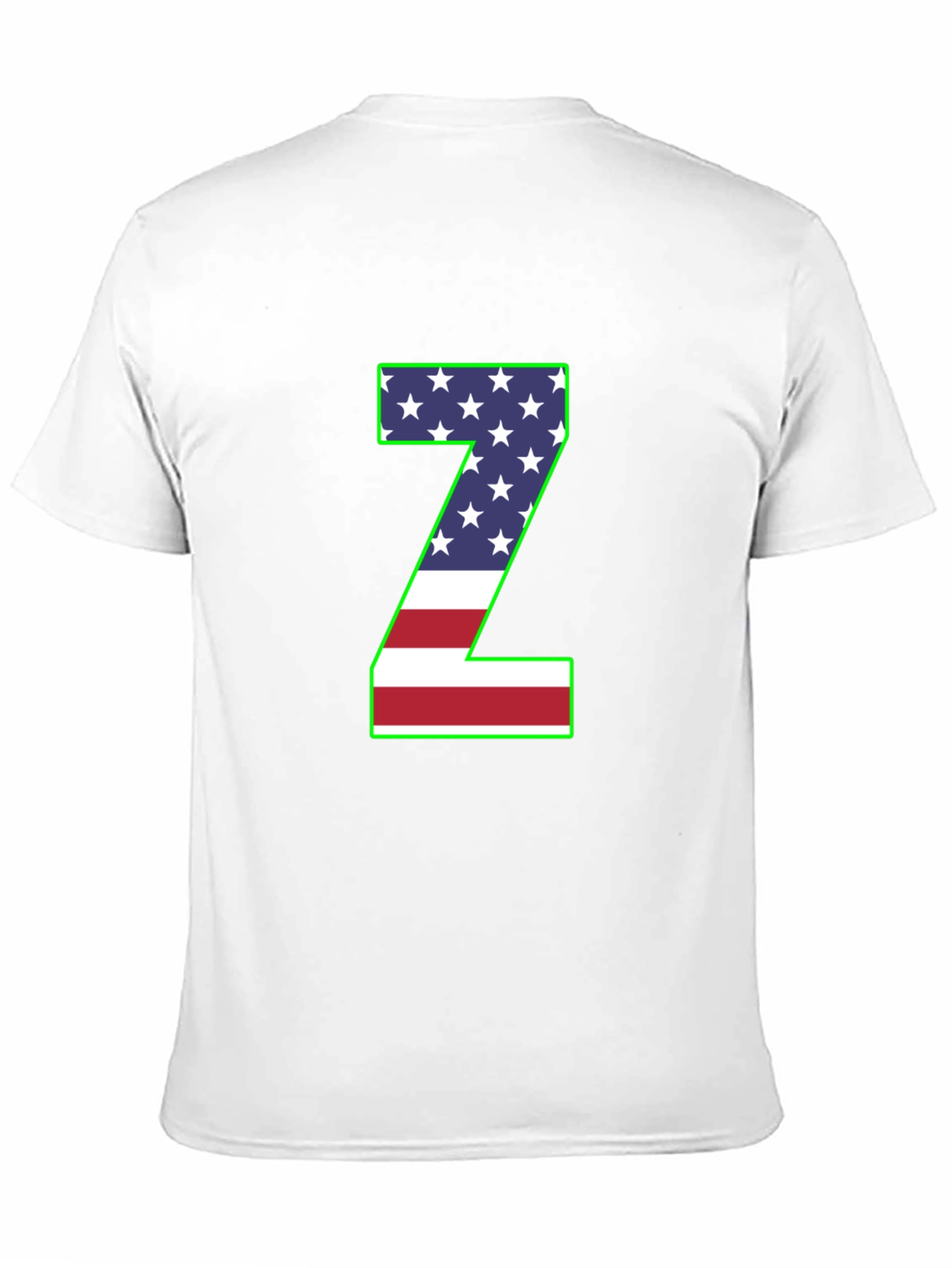 American Flag Z Letter T-Shirt