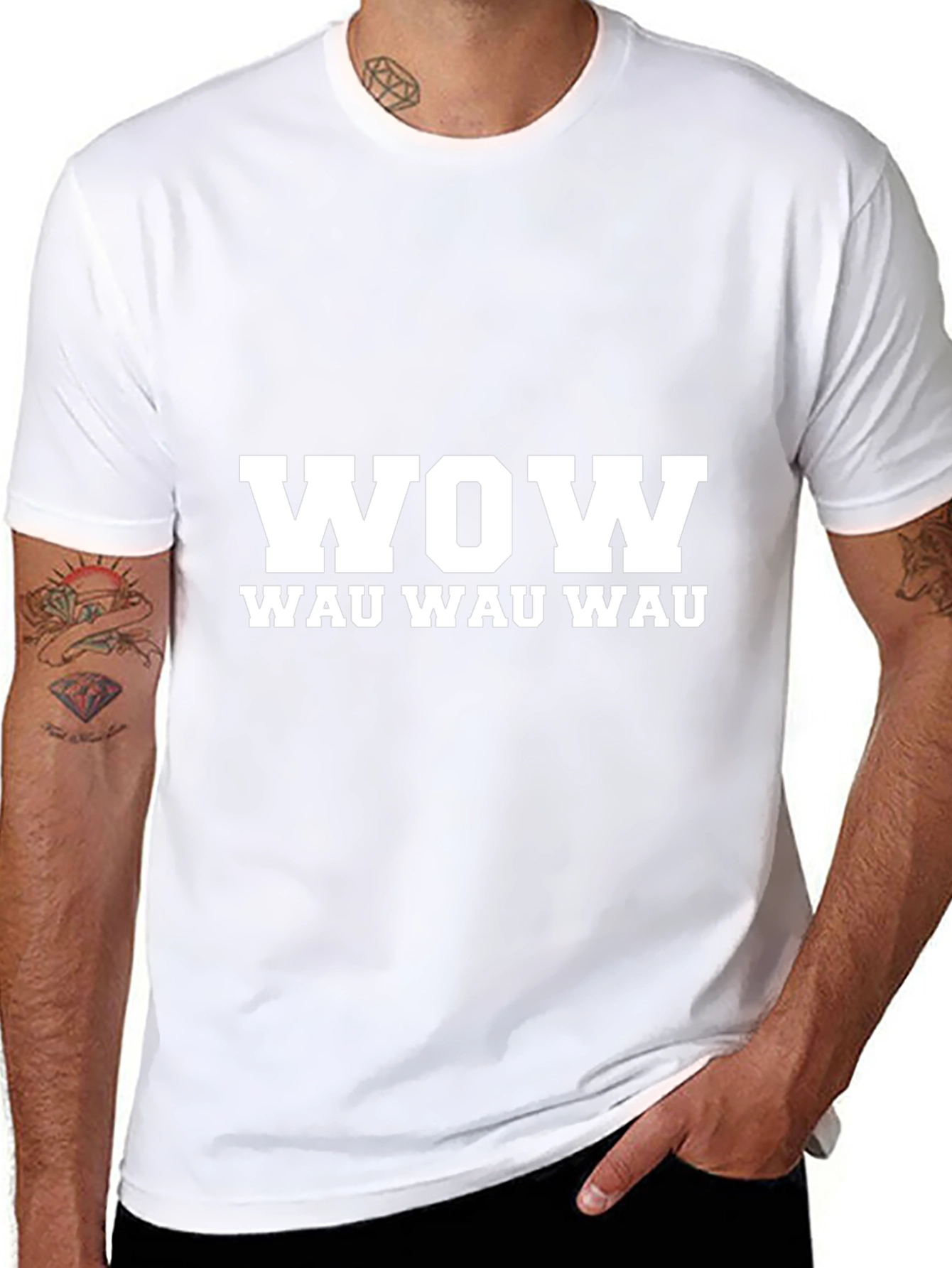 WOW Wau Wau Wau Graphic T-Shirt
