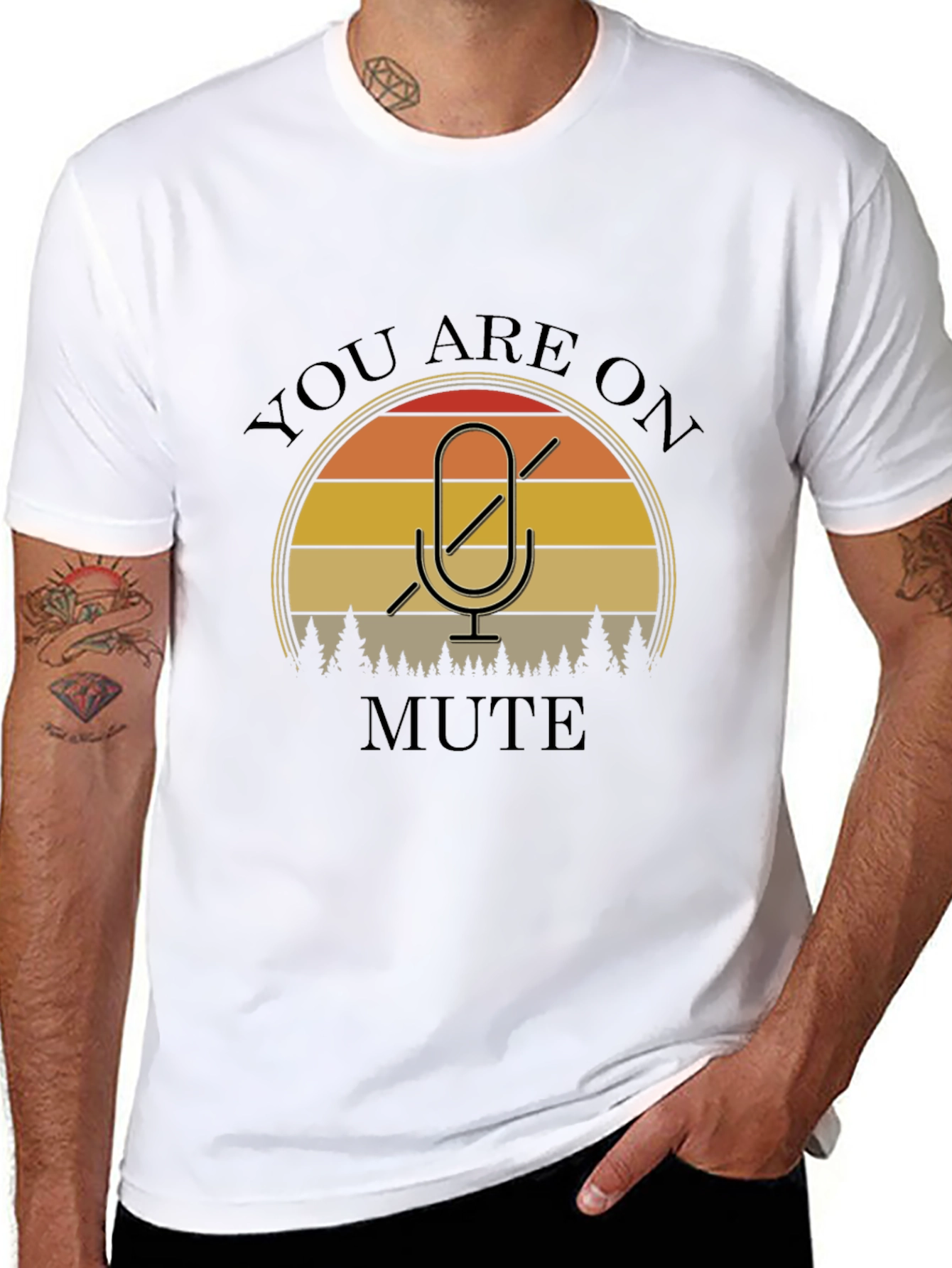 You Are On Mute Graphic Tee - Black