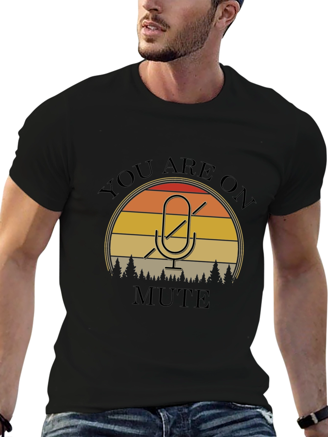 You Are On Mute Graphic Tee - Black
