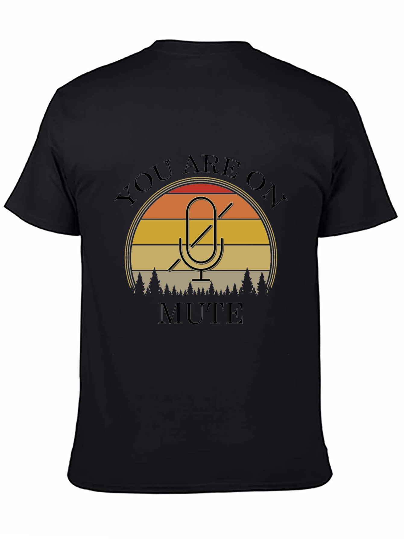 You Are On Mute Graphic Tee - Black