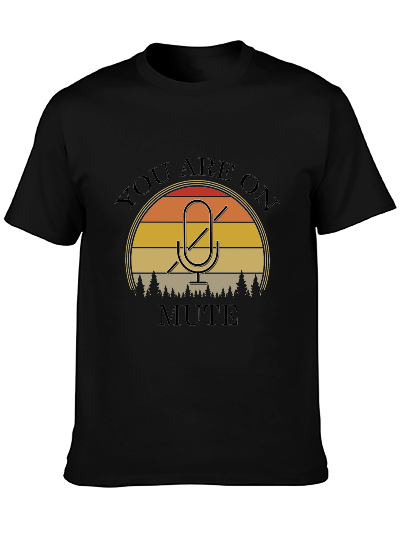 You Are On Mute Graphic Tee - Black