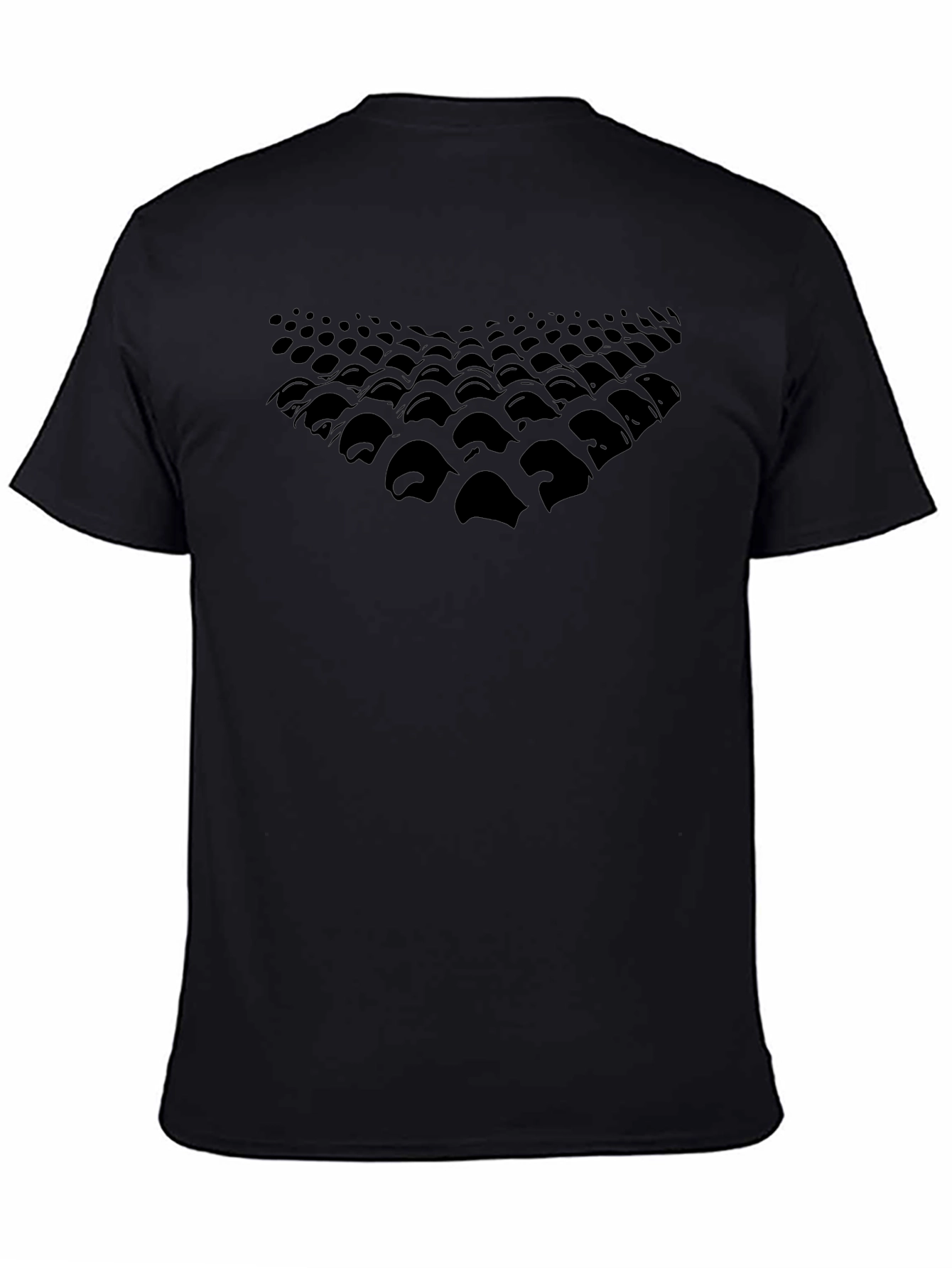 Abstract Pattern Graphic Black T-Shirt