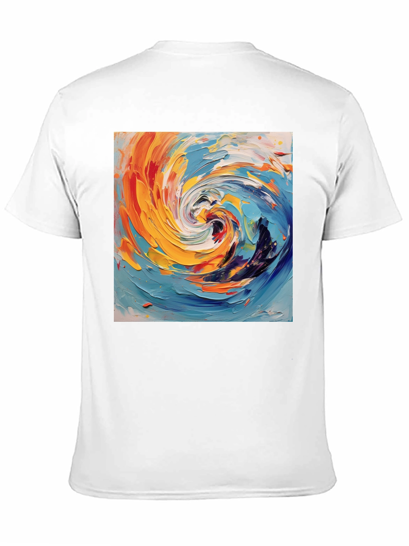 Abstract Swirl Art Black T-Shirt