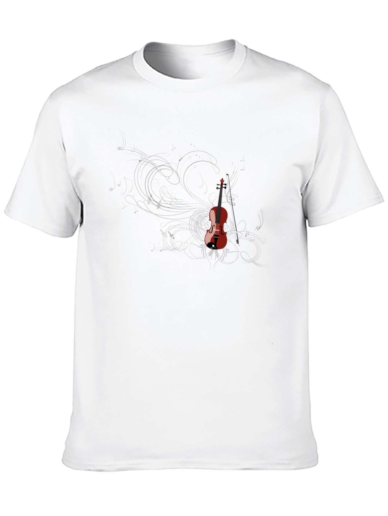 Violin Graphic Tee - Music Lovers Black T-Shirt