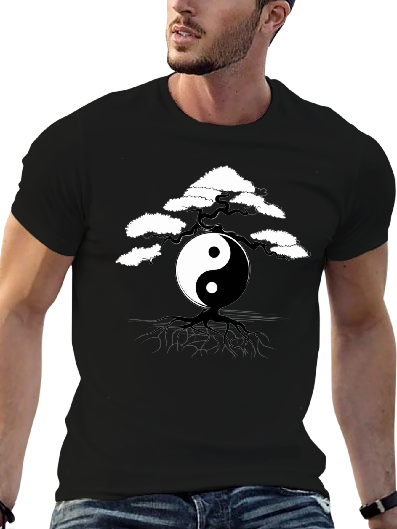 Yin Yang Bonsai Tree Graphic Tee - Unisex