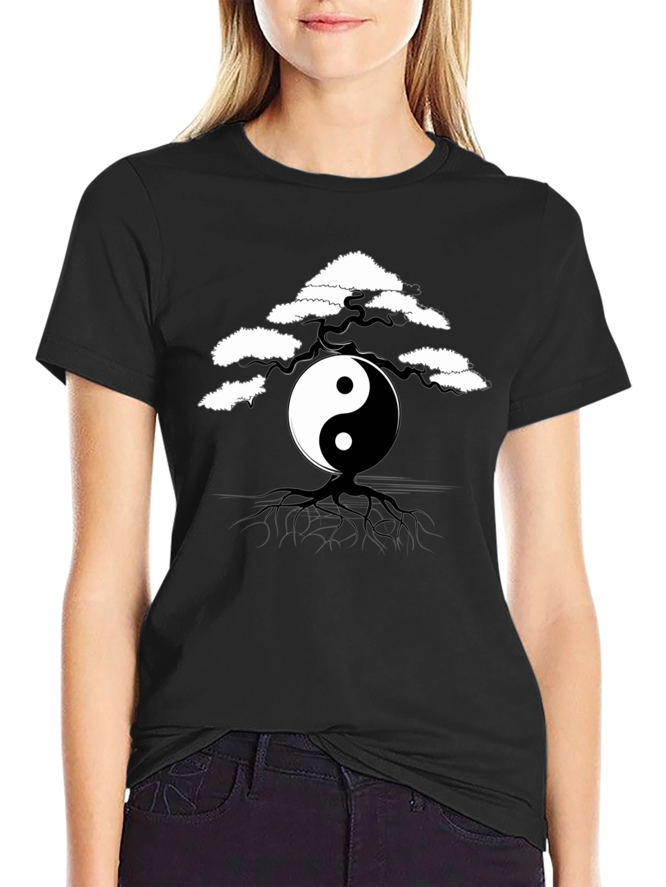 Yin Yang Bonsai Tree Graphic Tee - Unisex